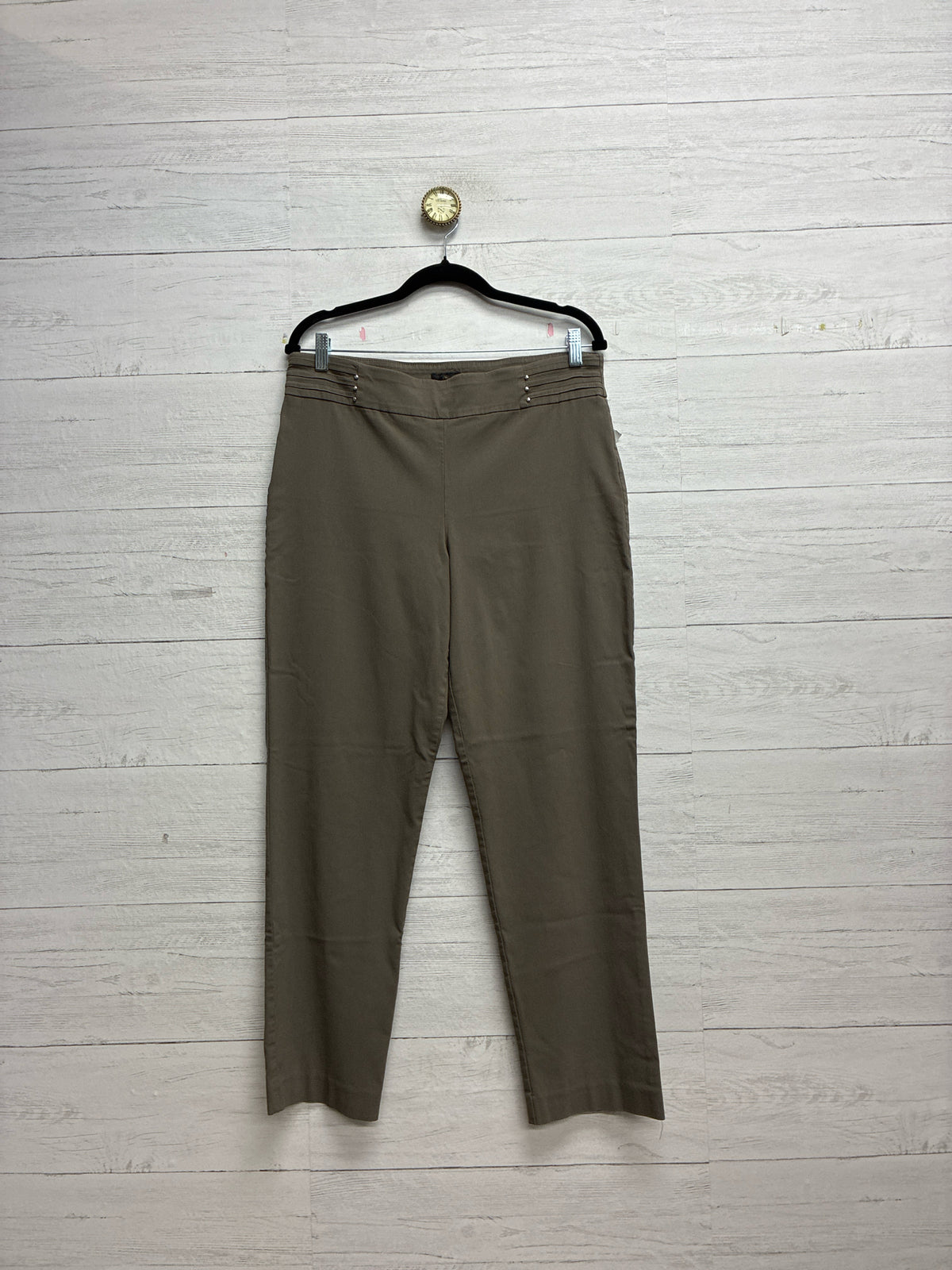 Size L JM Collection Taupe Womens Pants