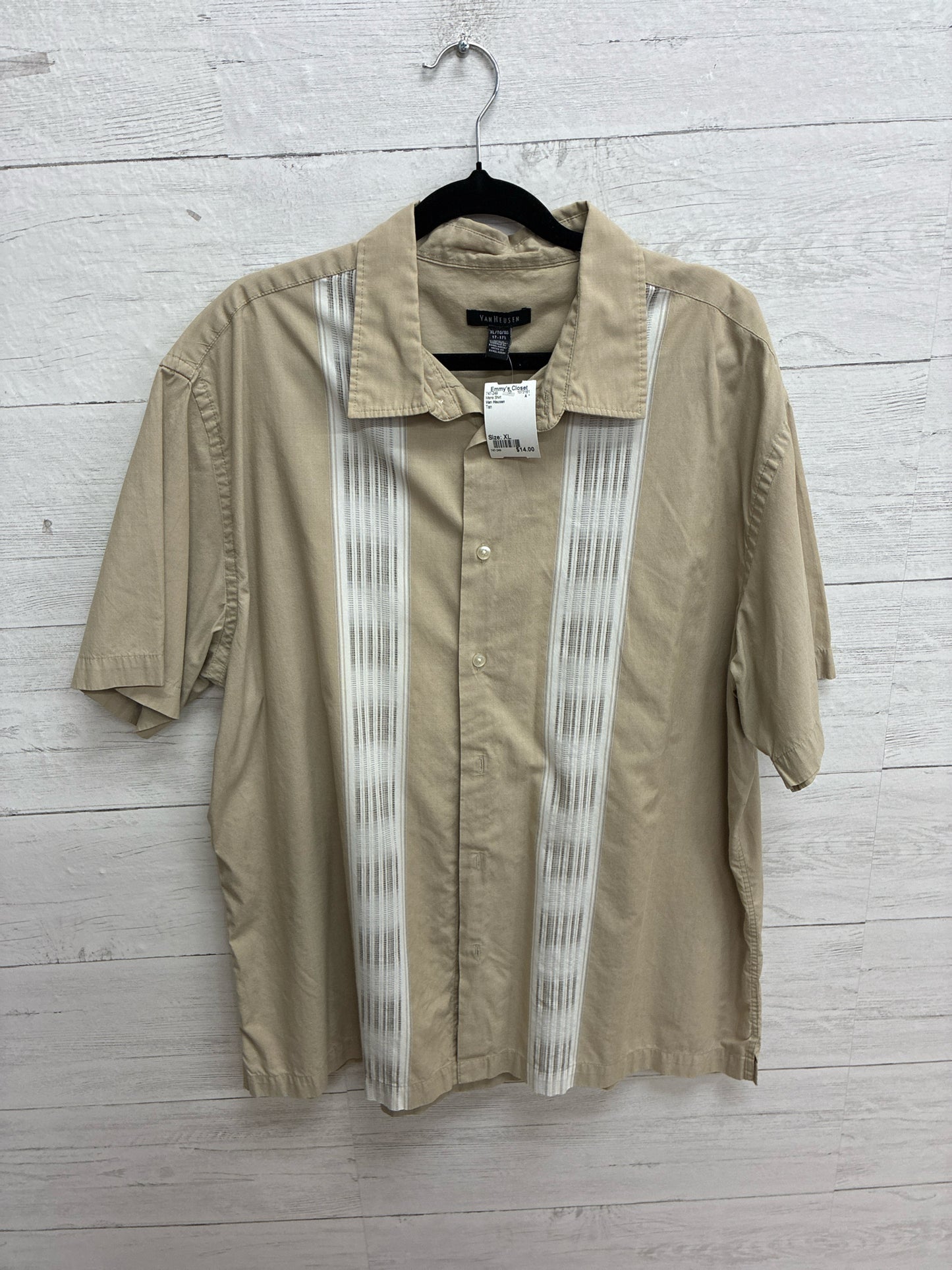 Size XL Van Heusen Tan Mens Shirt
