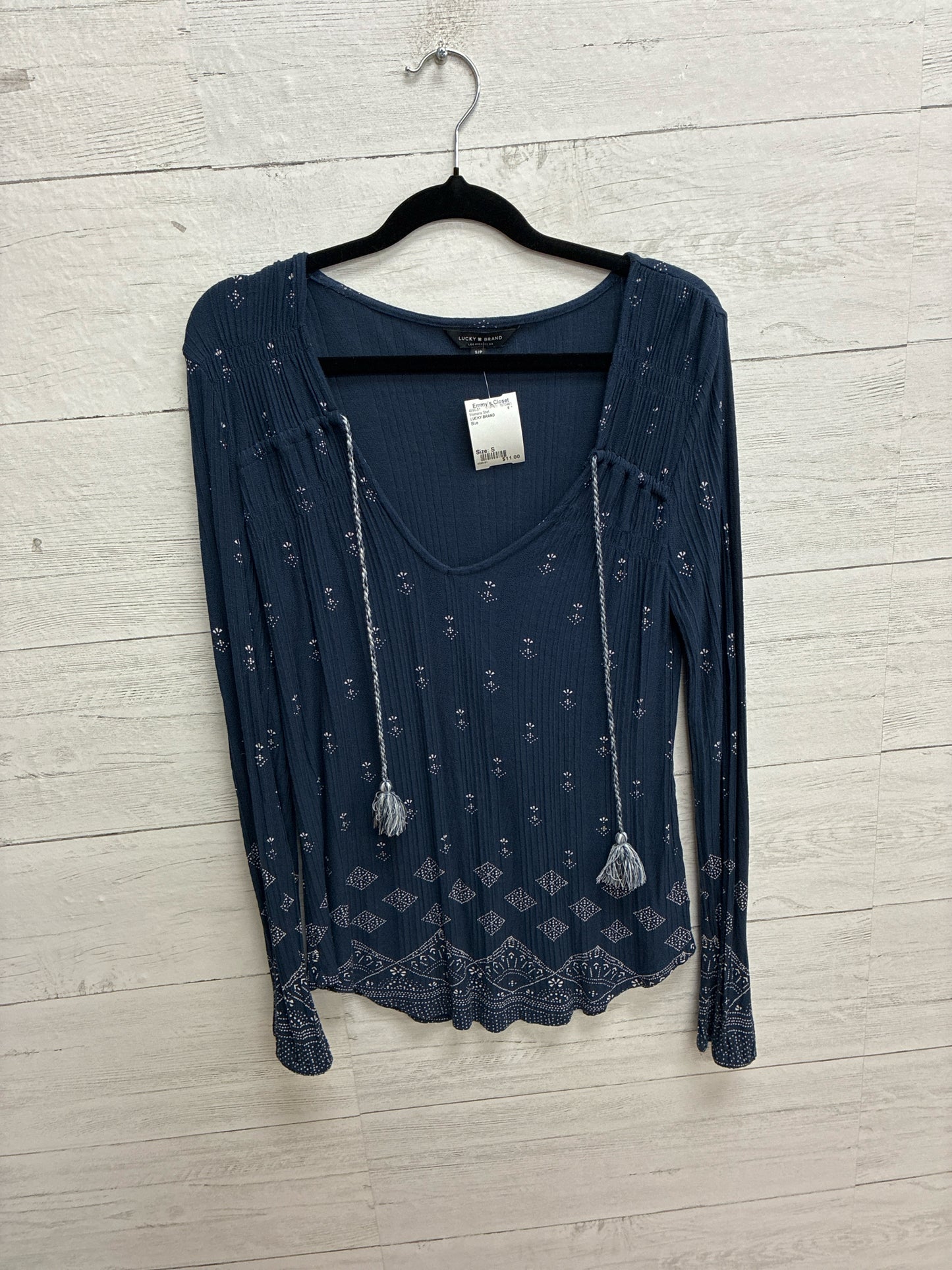 Size S LUCKY BRAND Blue Womens Shirt