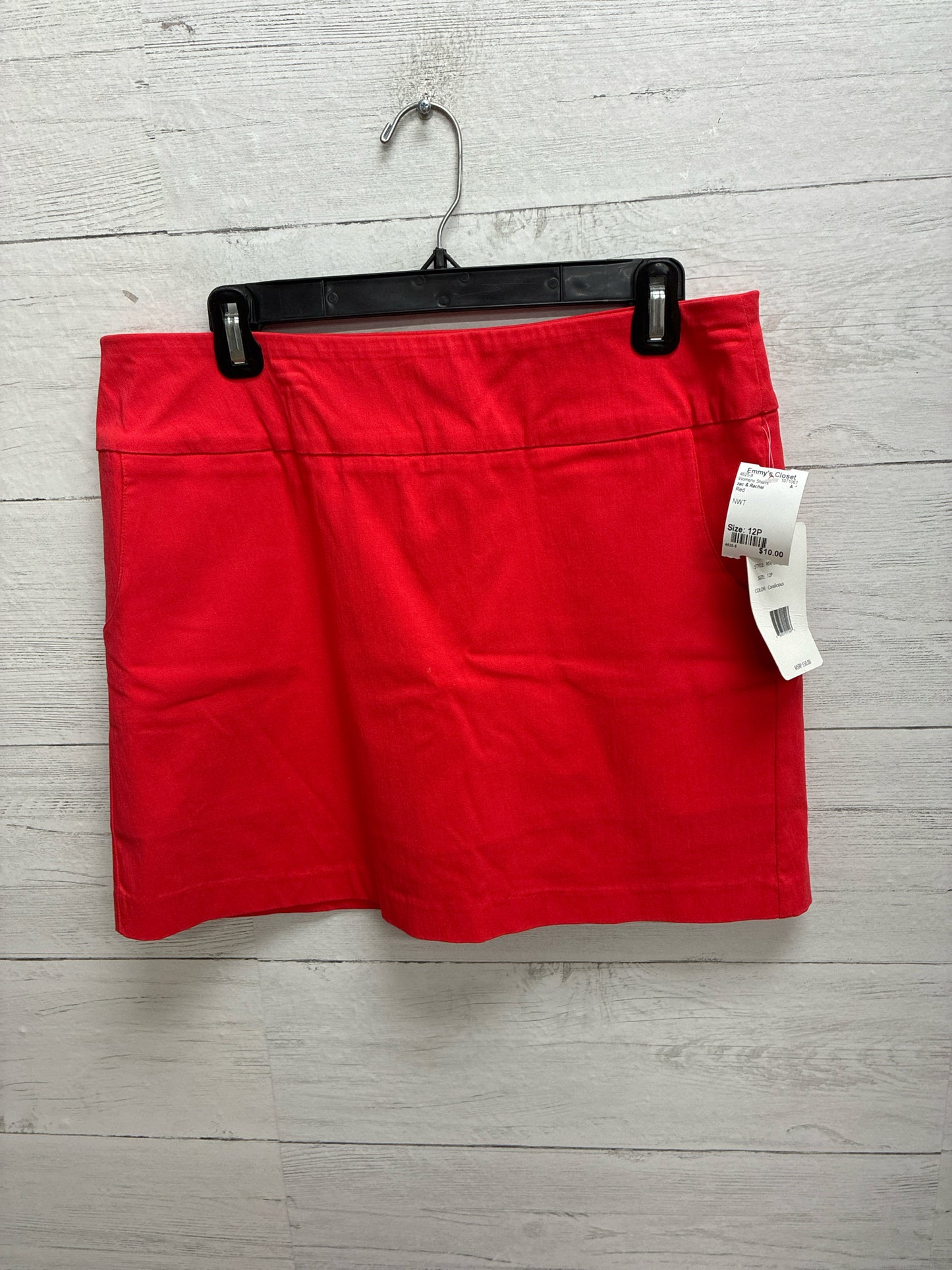 Size 12P zac & Rachel Red Womens Shorts