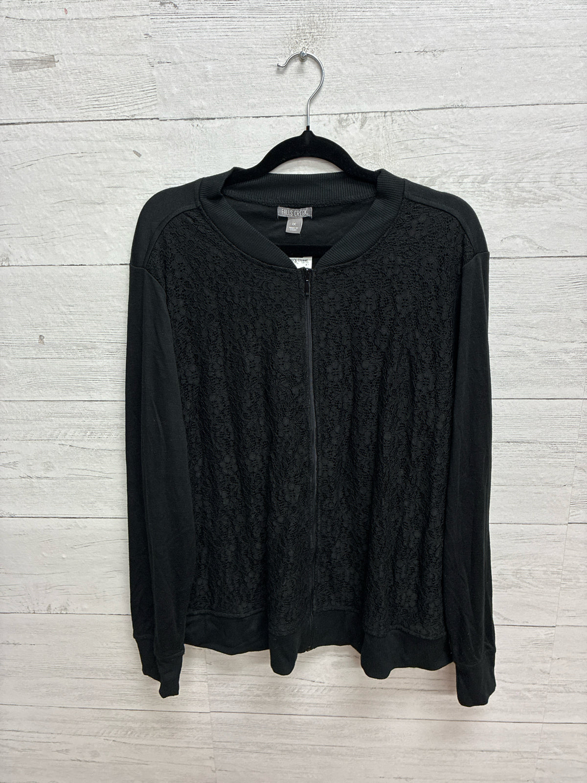 Size 1X Falls Creek Black Womens Shirt