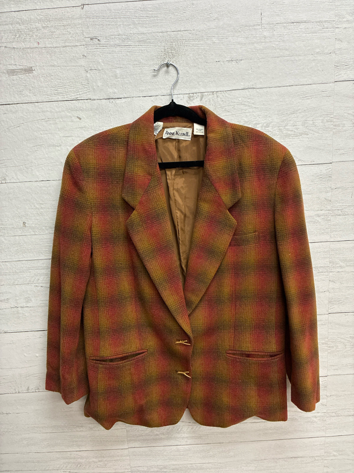 Size 10 Anne Klein Brown Womens Blazer