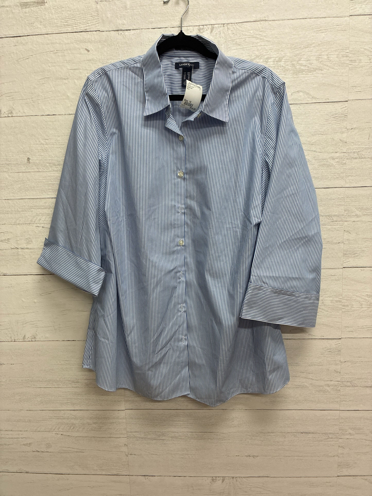 Size 18 lands end Blue Womens Shirt