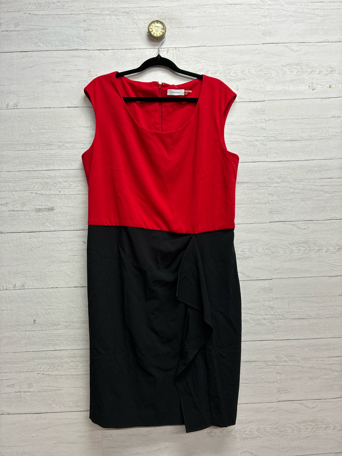 Size 14 Calvin Klein Red/black Dress/Evening Wear