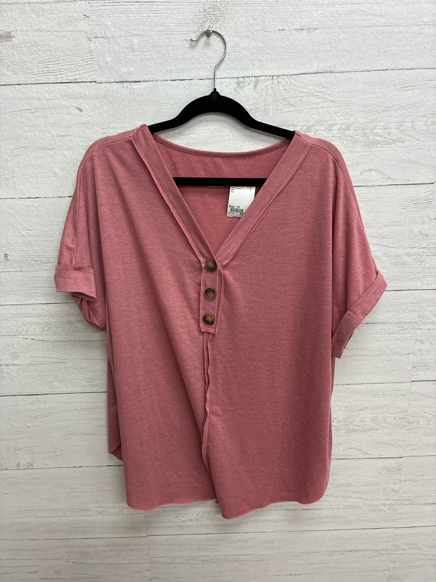 Size 1X N/A Pink Womens Shirt