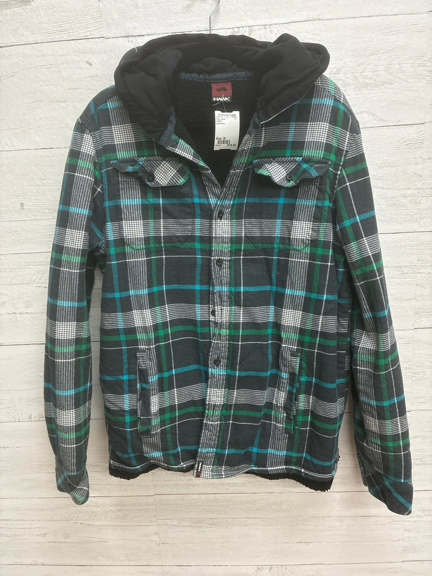 Size M HAWK green/blue Mens Jacket