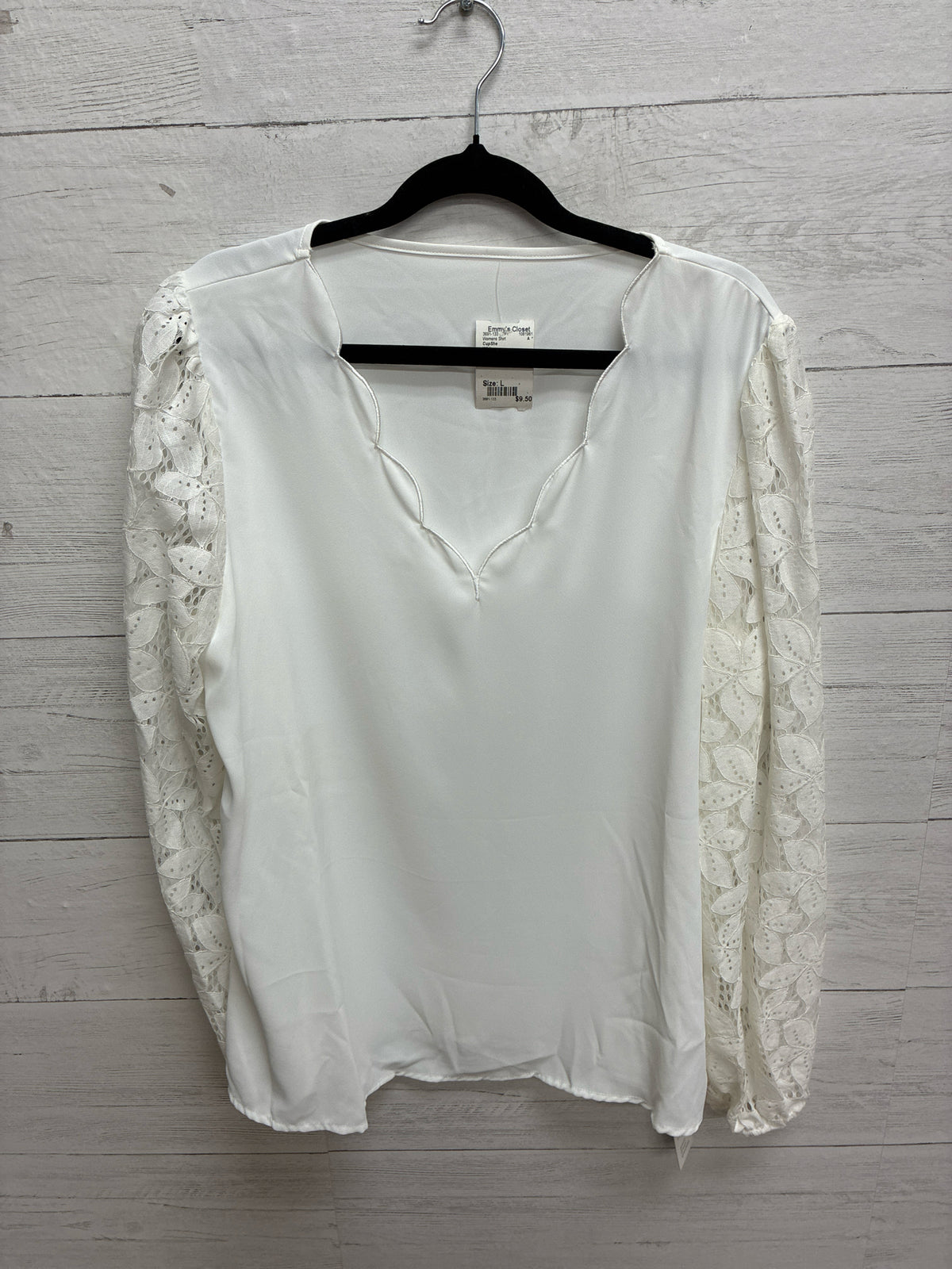 Size L CupShe White Womens Shirt