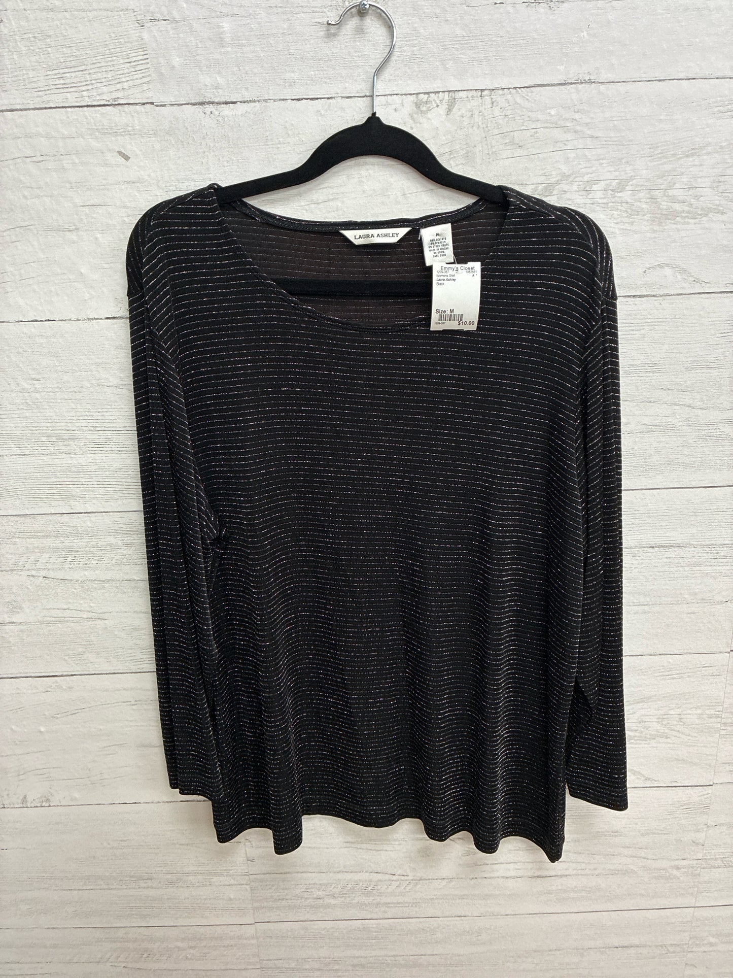Size M Laura Ashley Black Womens Shirt
