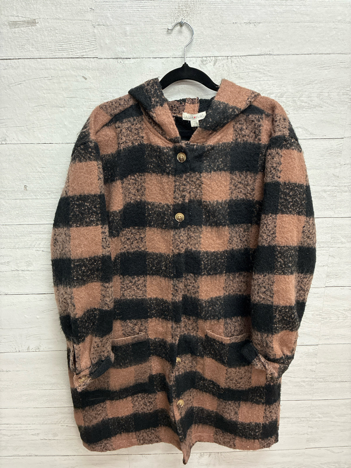 Size L Ultra Flirt Brown/black Womens Jacket