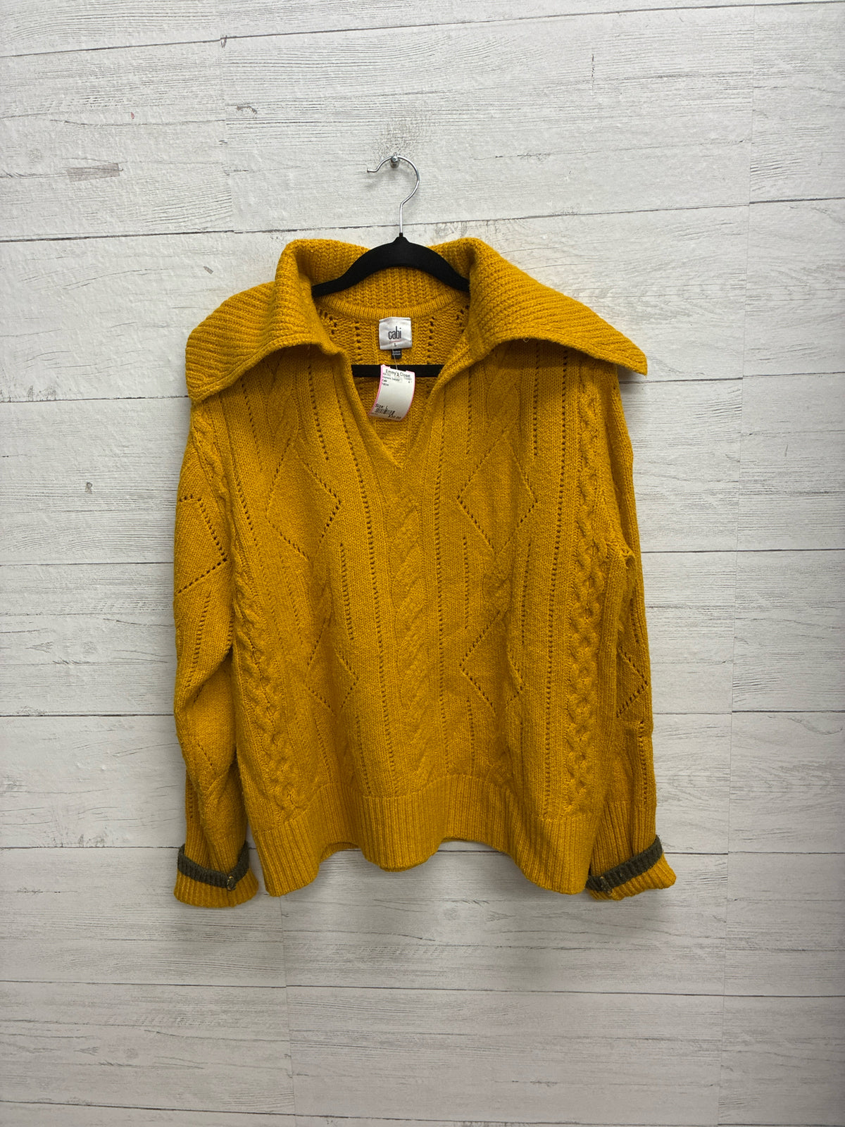Size L Cabi Yellow Womens Sweater