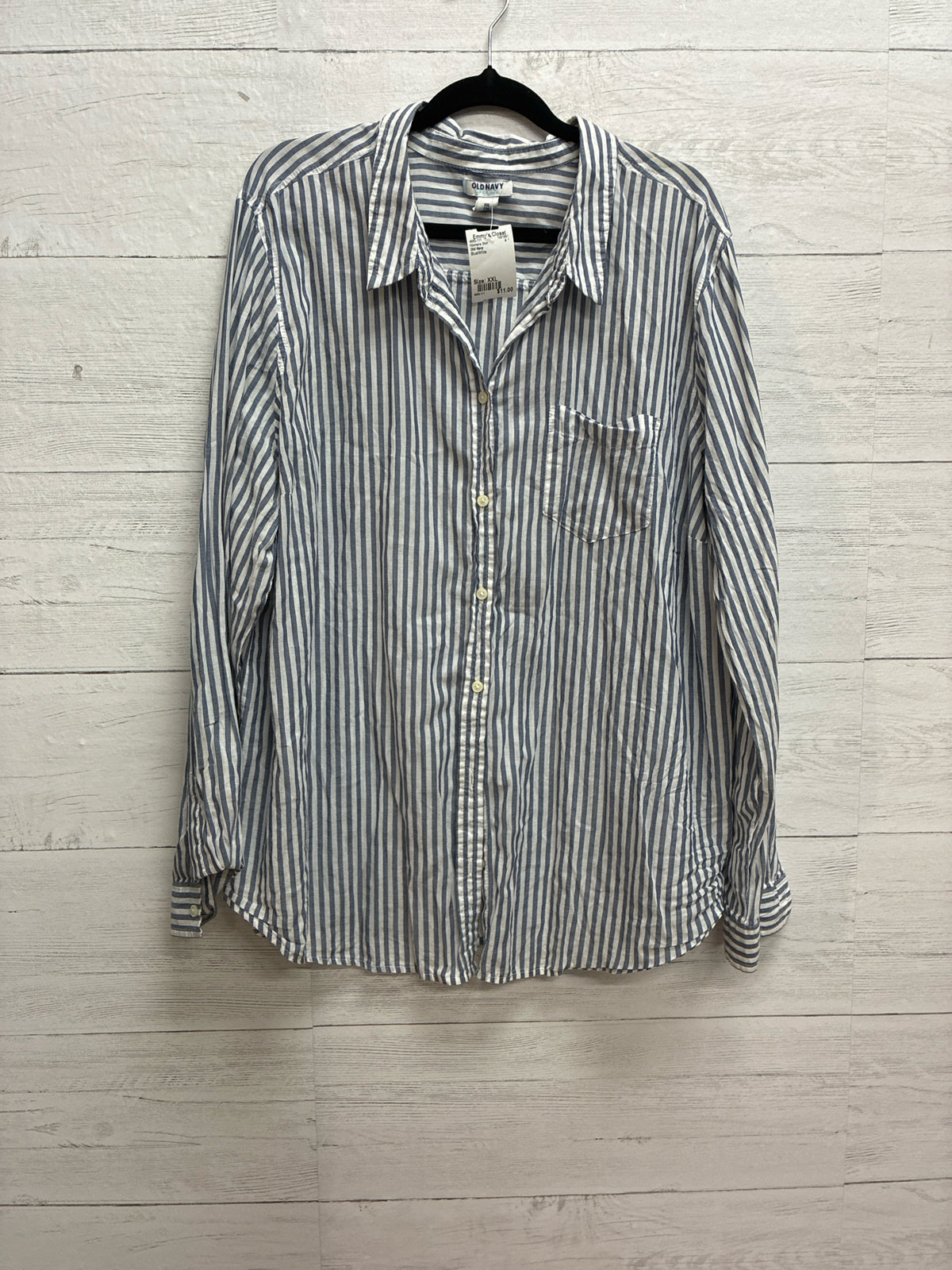 Size XXL Old Navy Blue/White Womens Shirt