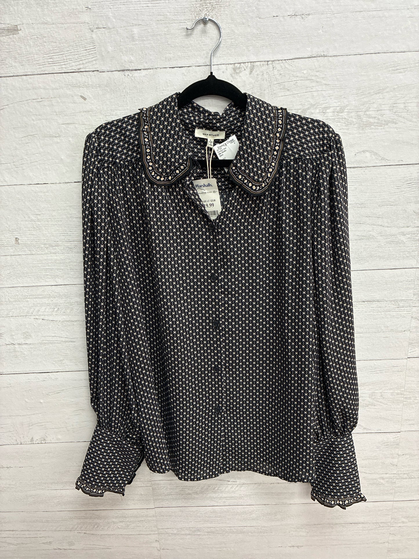 Size L Max Studio Black Womens Shirt