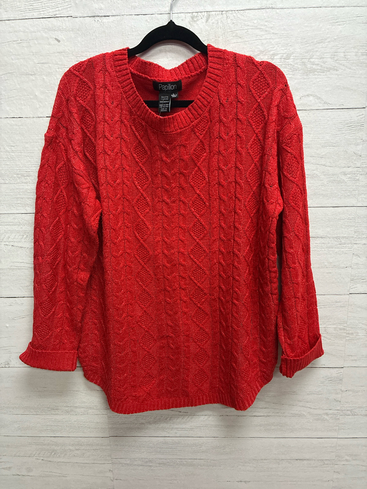 Size L Papillon Red Womens Sweater