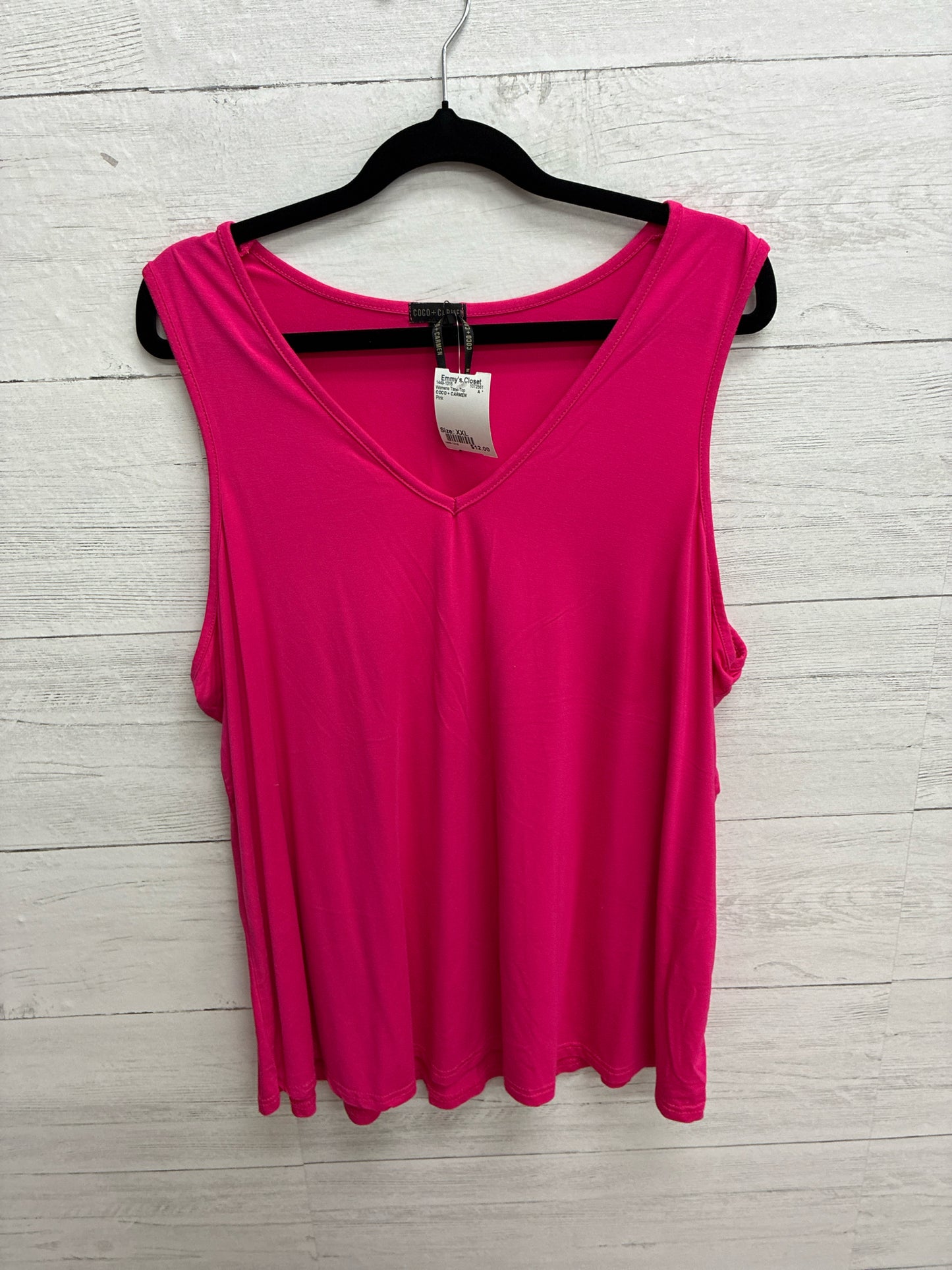 Size XXL COCO + CARMEN Pink Womens Tank-Top