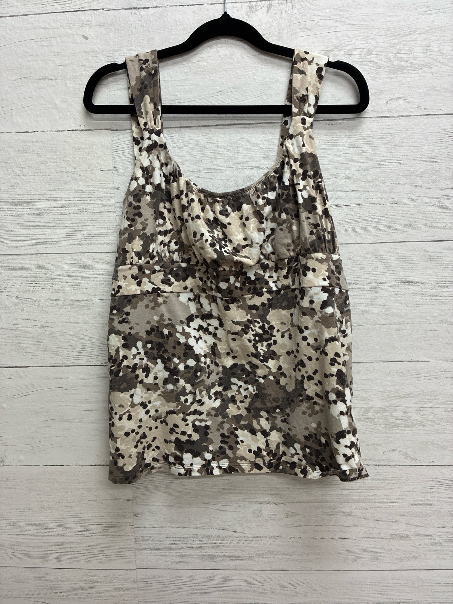 Size XL Ann Taylor tan Print Womens Tank-Top