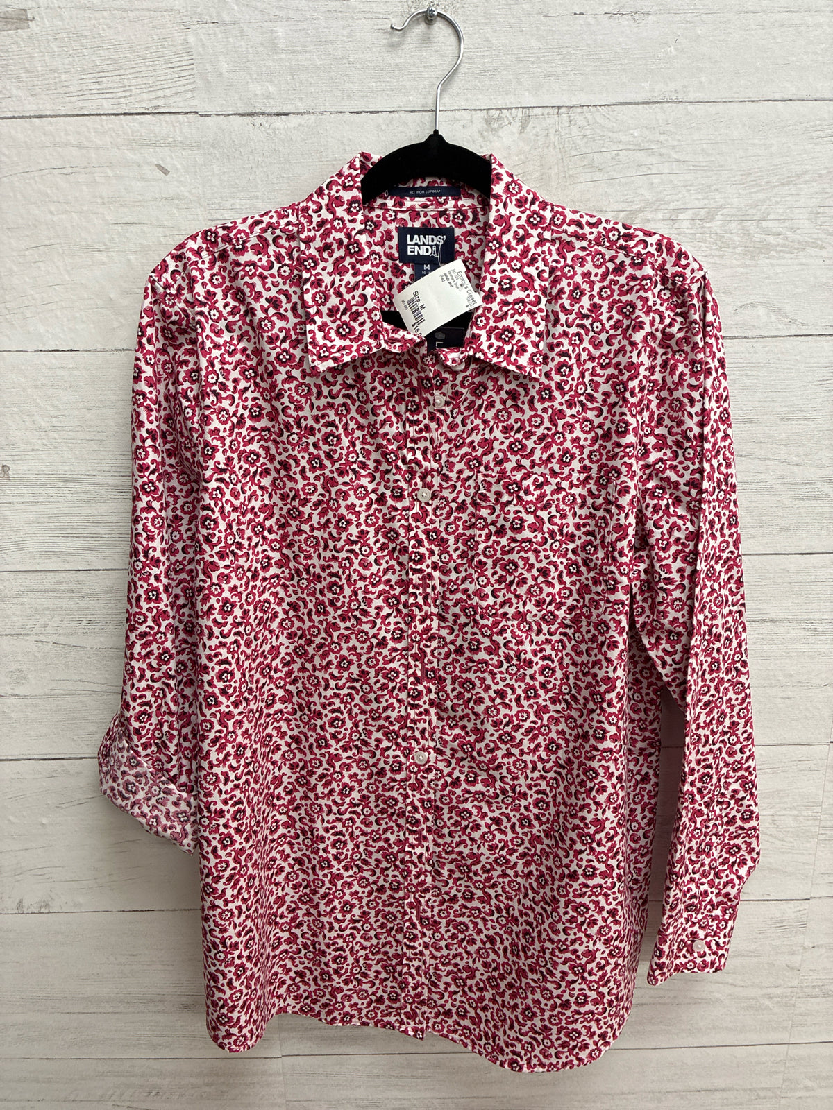 Size M lands end Red Womens Shirt