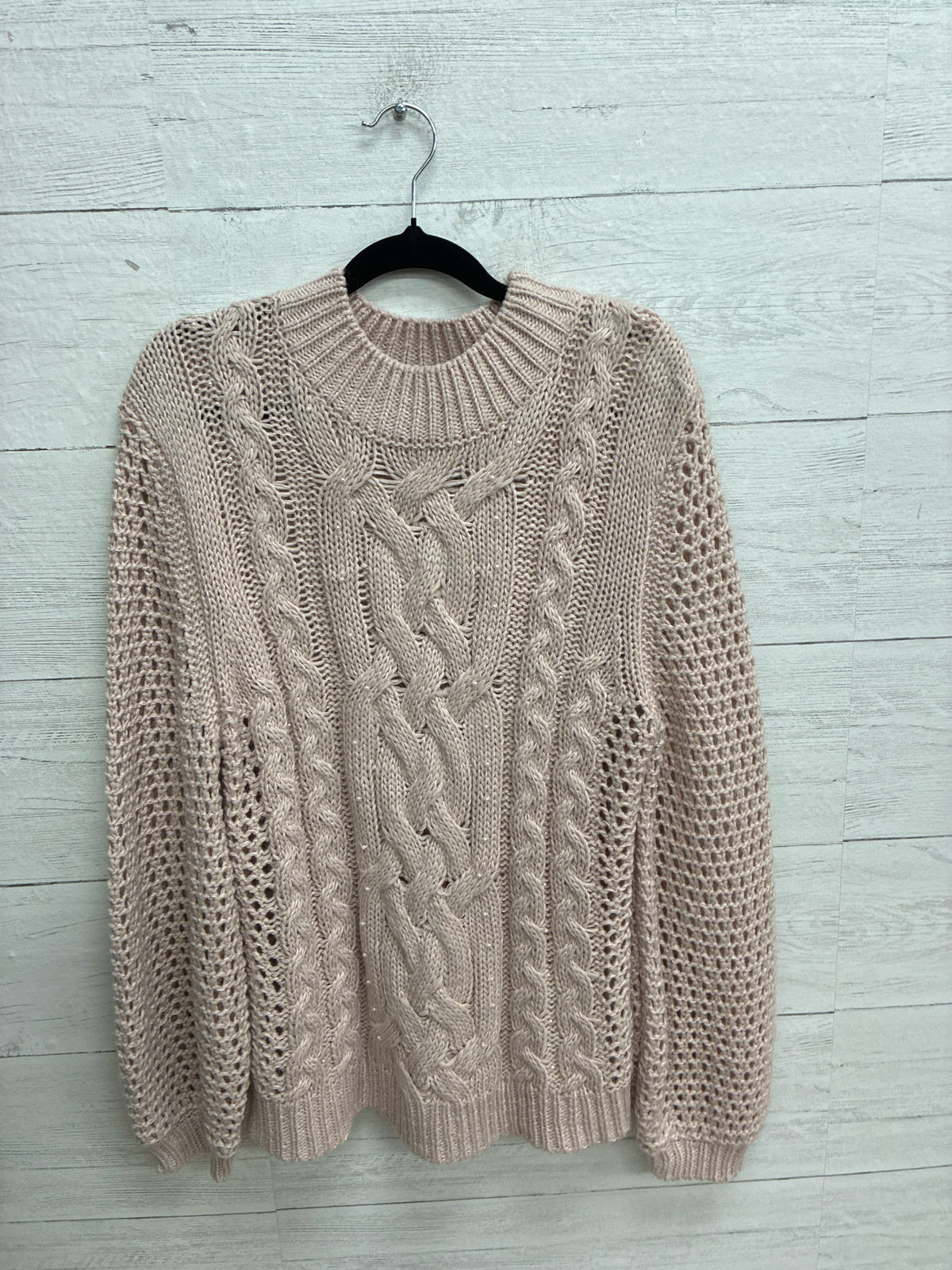 Size L Marled Pink Womens Sweater