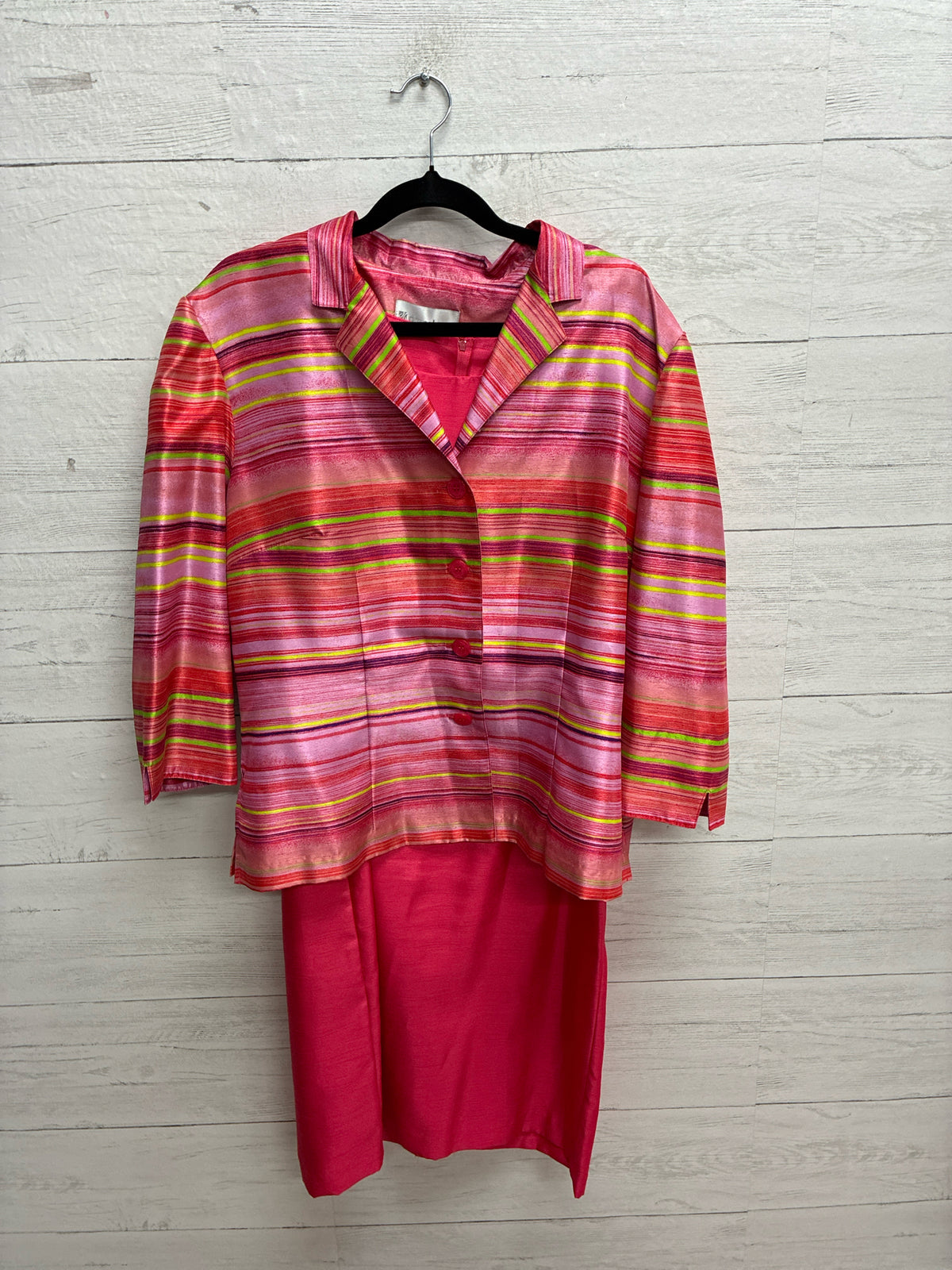 Size 14 Dressbarn Pink/Green Dress/Evening Wear