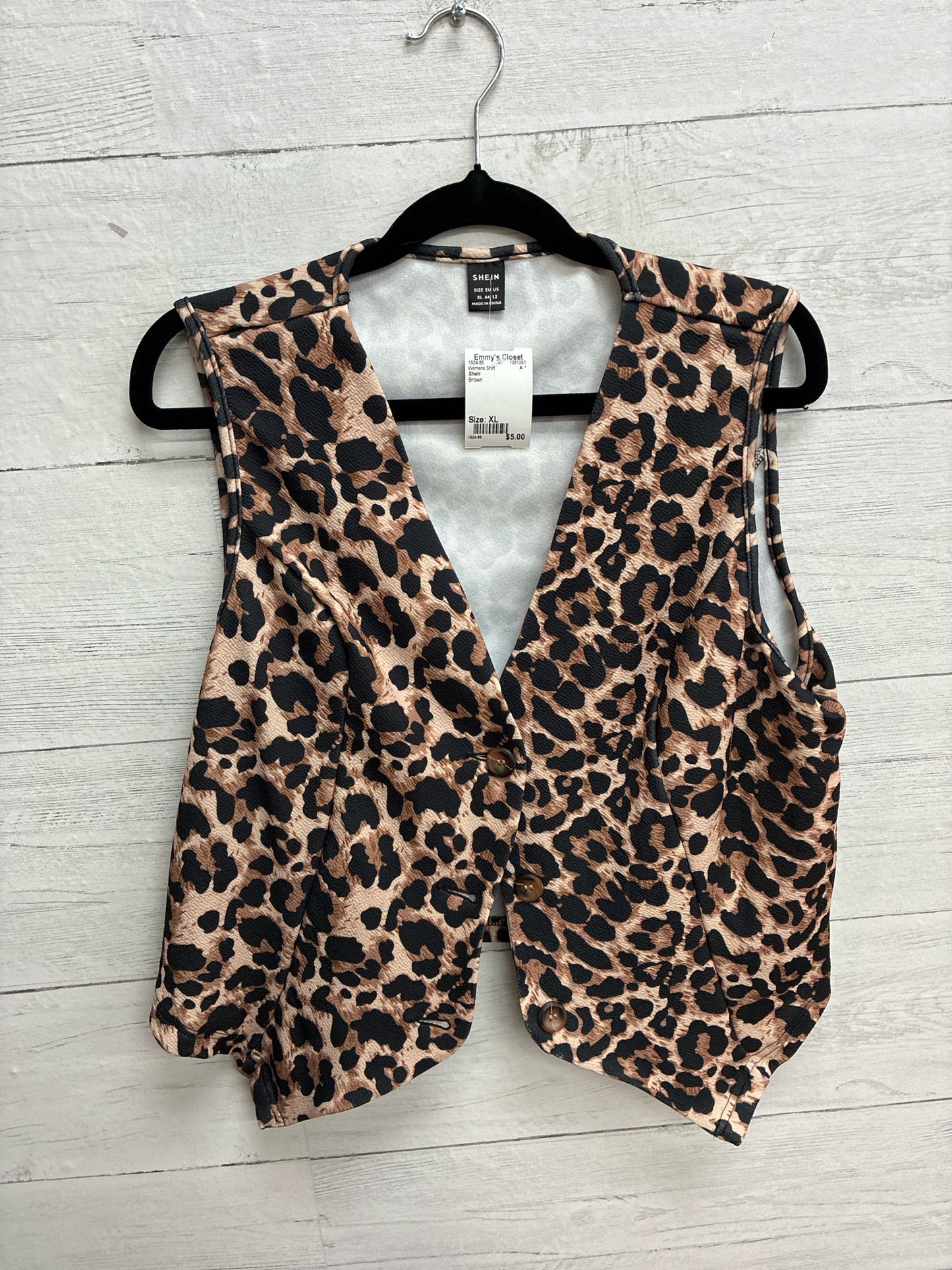 Size XL Shein Brown Womens Shirt