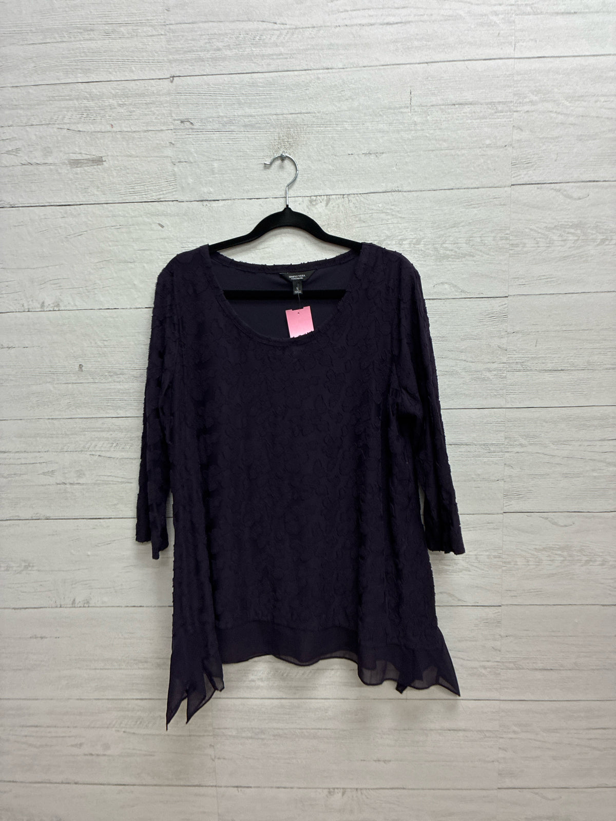 Size L Simply Vera Purple Womens Shirt