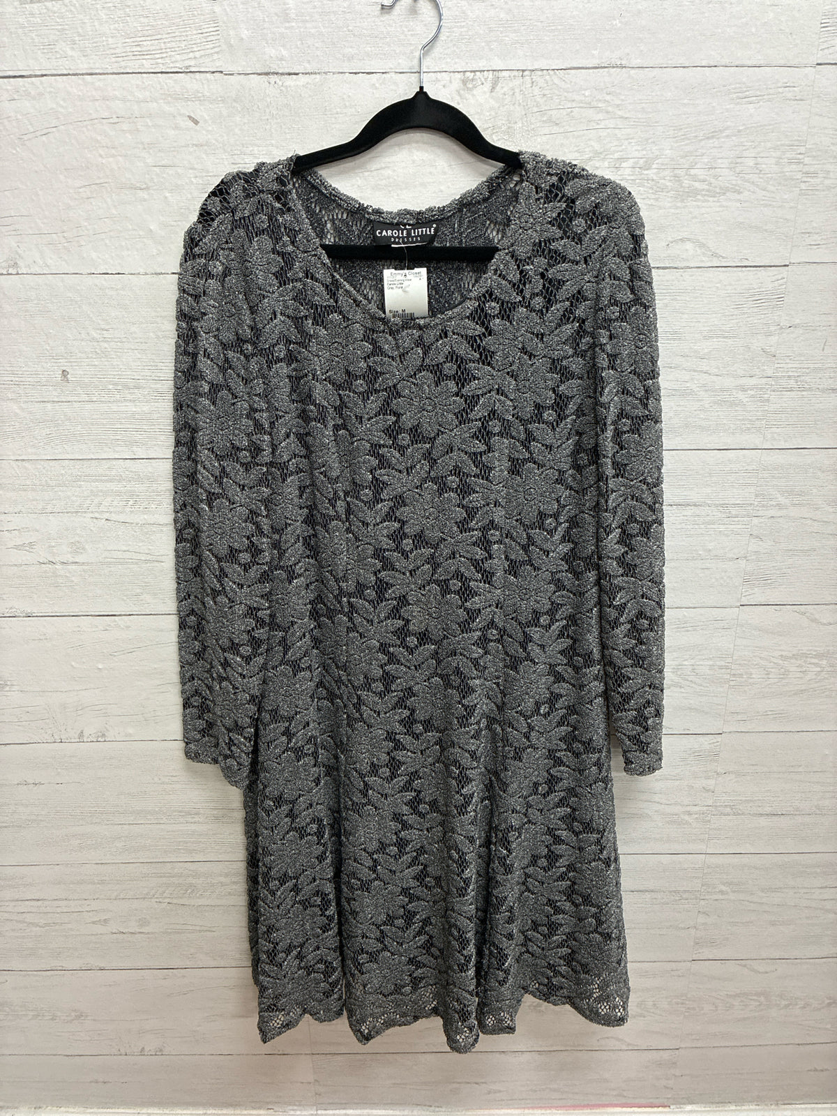Size M Carole Little Gray Dress/Evening Wear