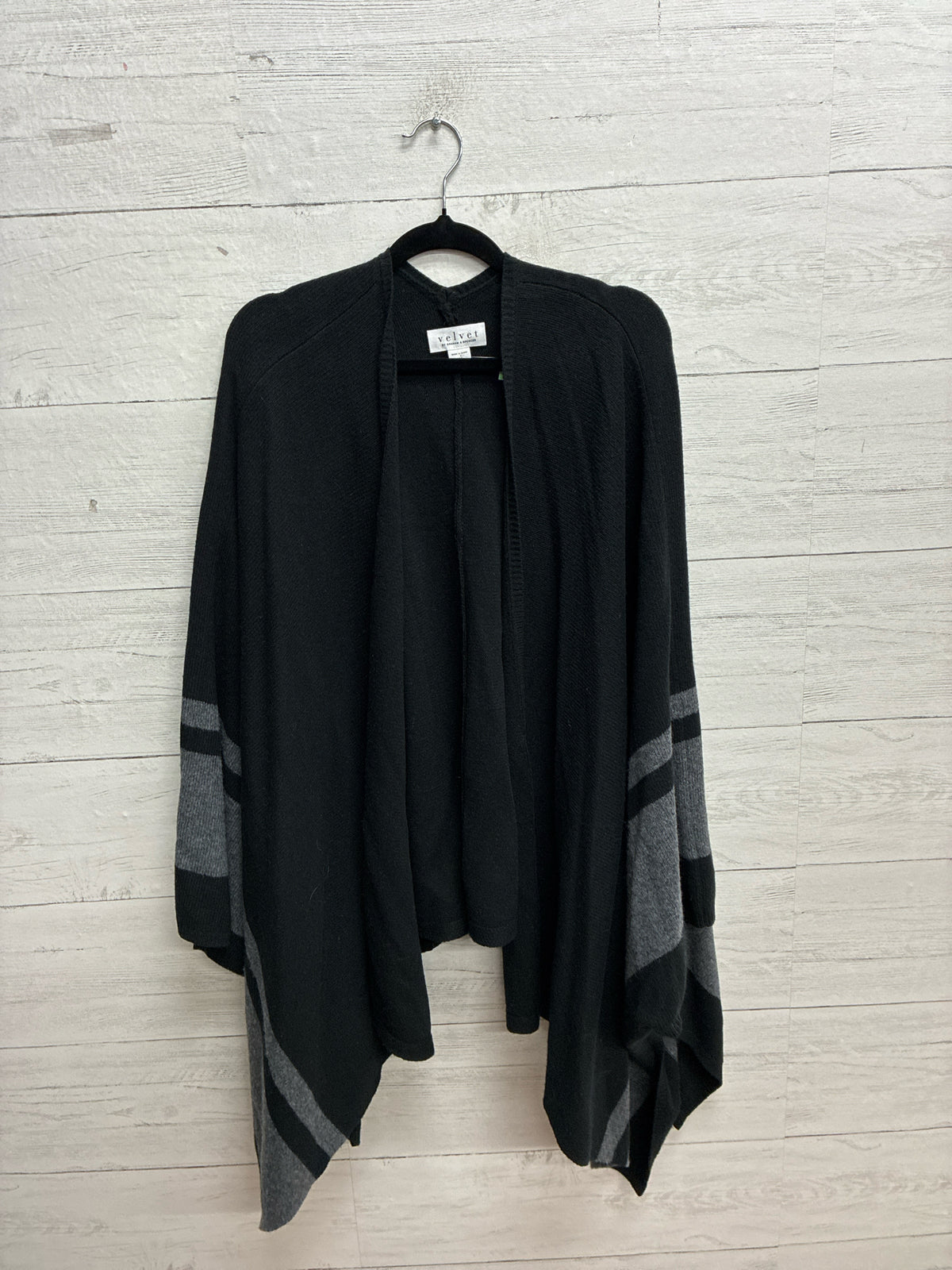 Size M/L Velvet gray/black Womens Shawl