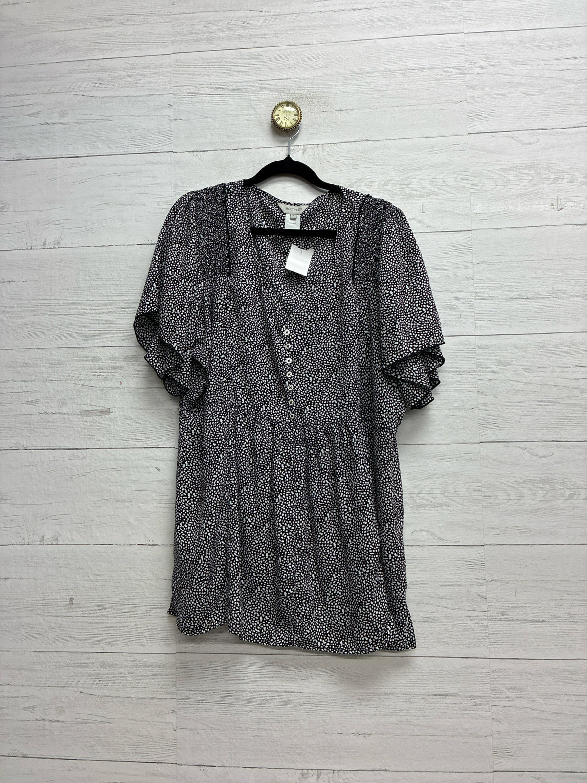 Size L Multiples Black/White Womens Shirt