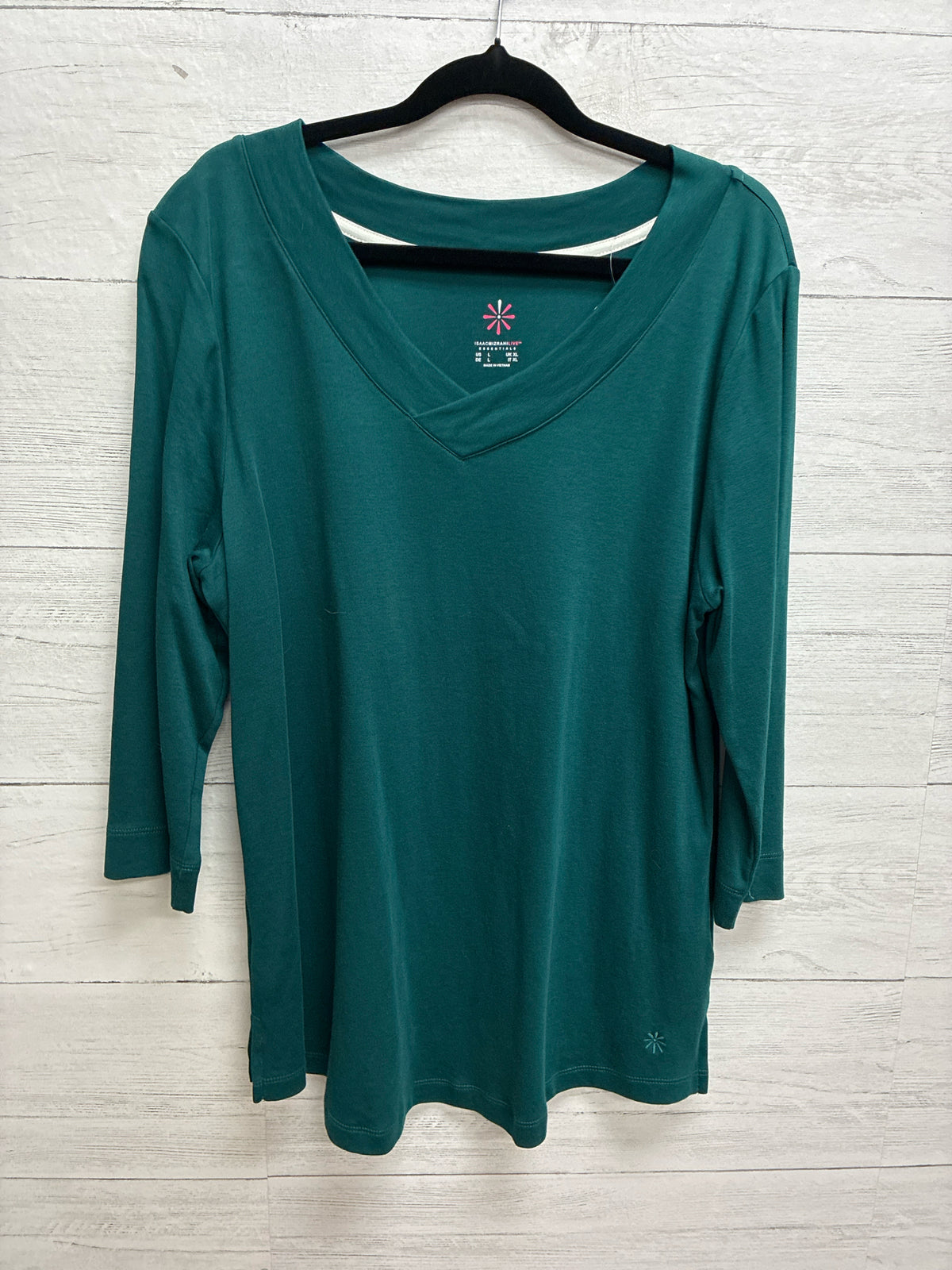 Size L Isaac Mizrahi Green Womens Shirt