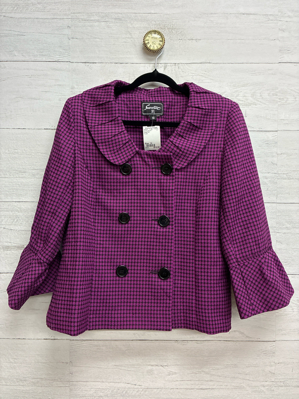 Size 14 Sweet Suit Purple SHIRT/JACKET