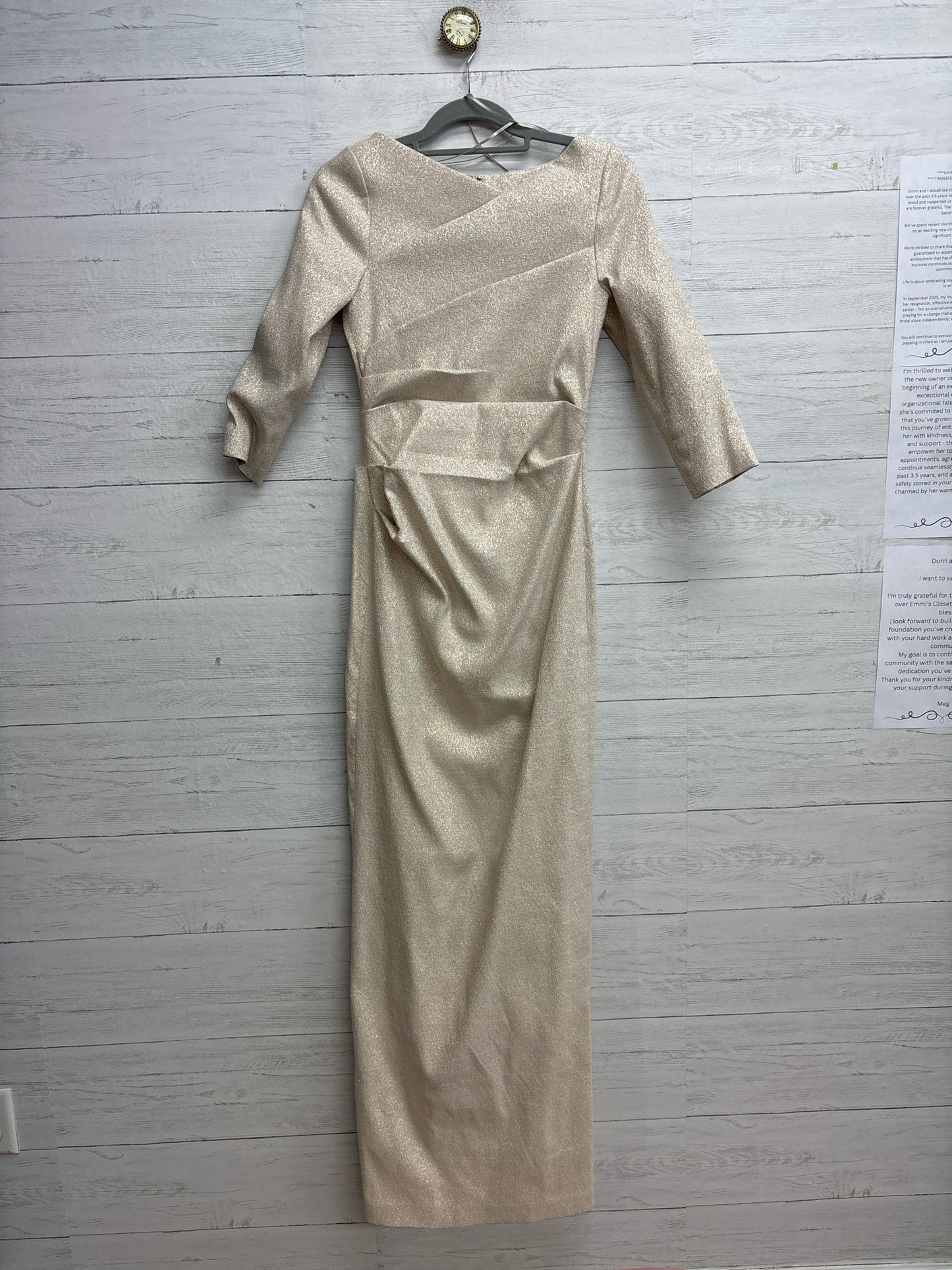 Size 6 TERI JON Gold GOWN