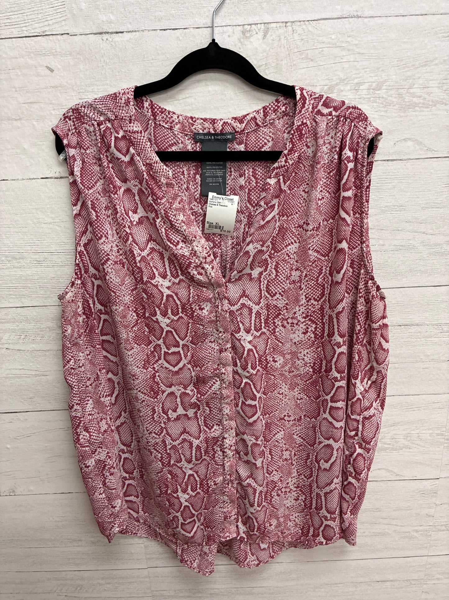 Size XL Chelsea & Theodore Pink Womens Shirt