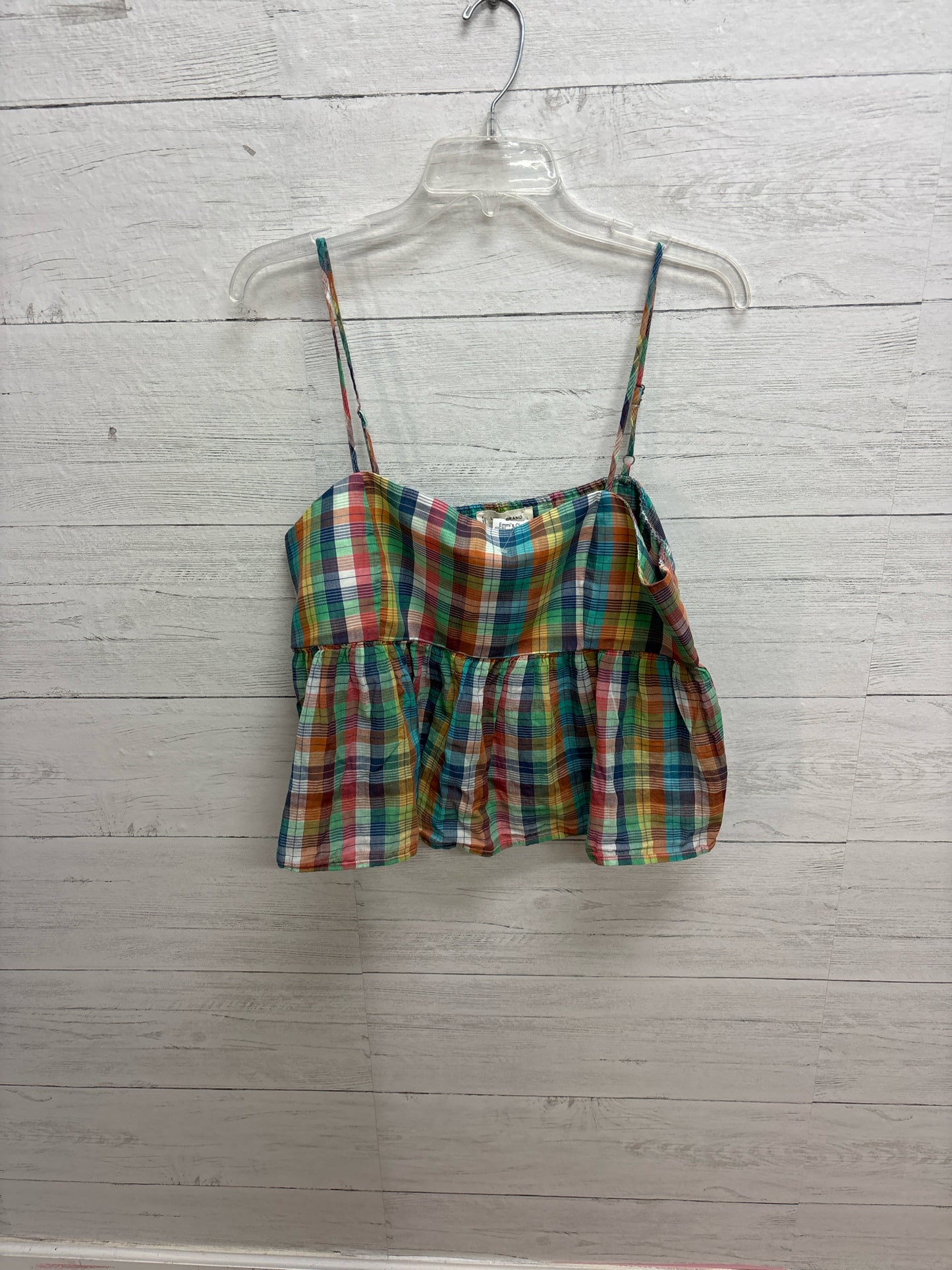 Size L LUCKY BRAND green/blue/red/bl Womens Tank-Top