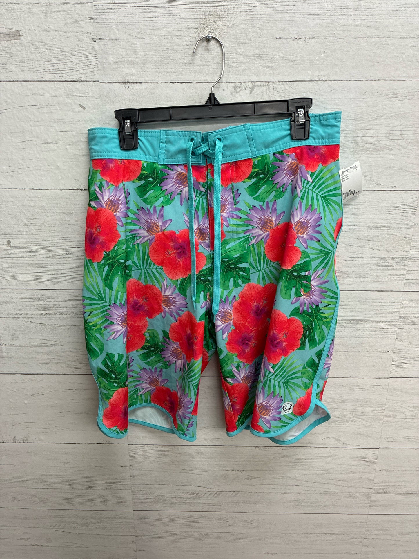 Size M Wave Zone Blue/Green Mens Shorts