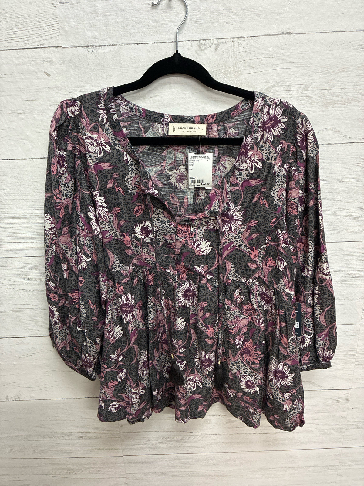 Size L Lucky Purple Womens Shirt