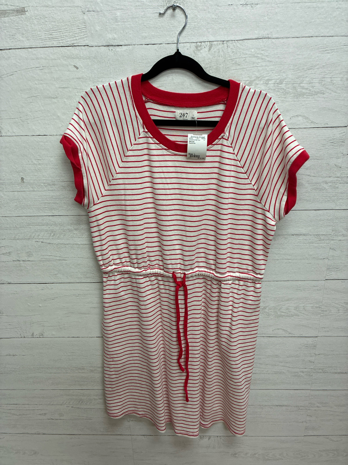 Size L Maurices Red/White Dress/Evening Wear