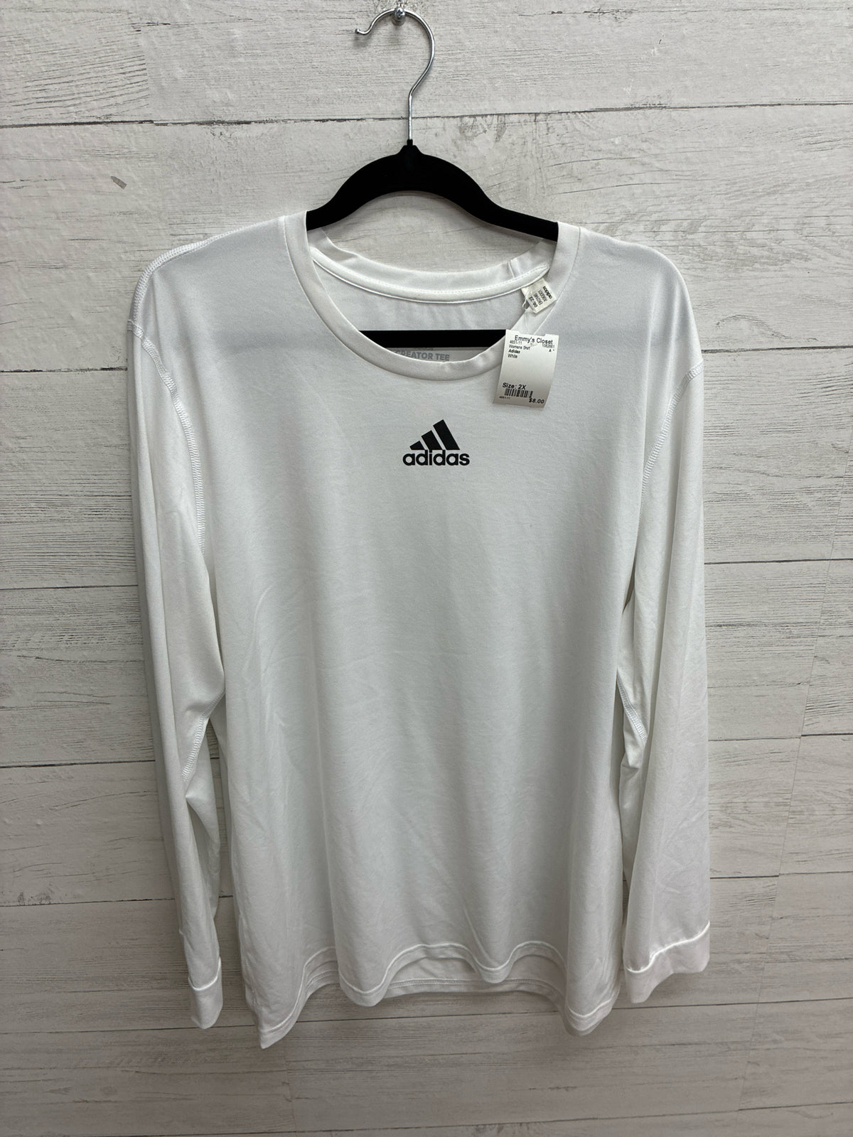 Size 2X Adidas White Womens Shirt