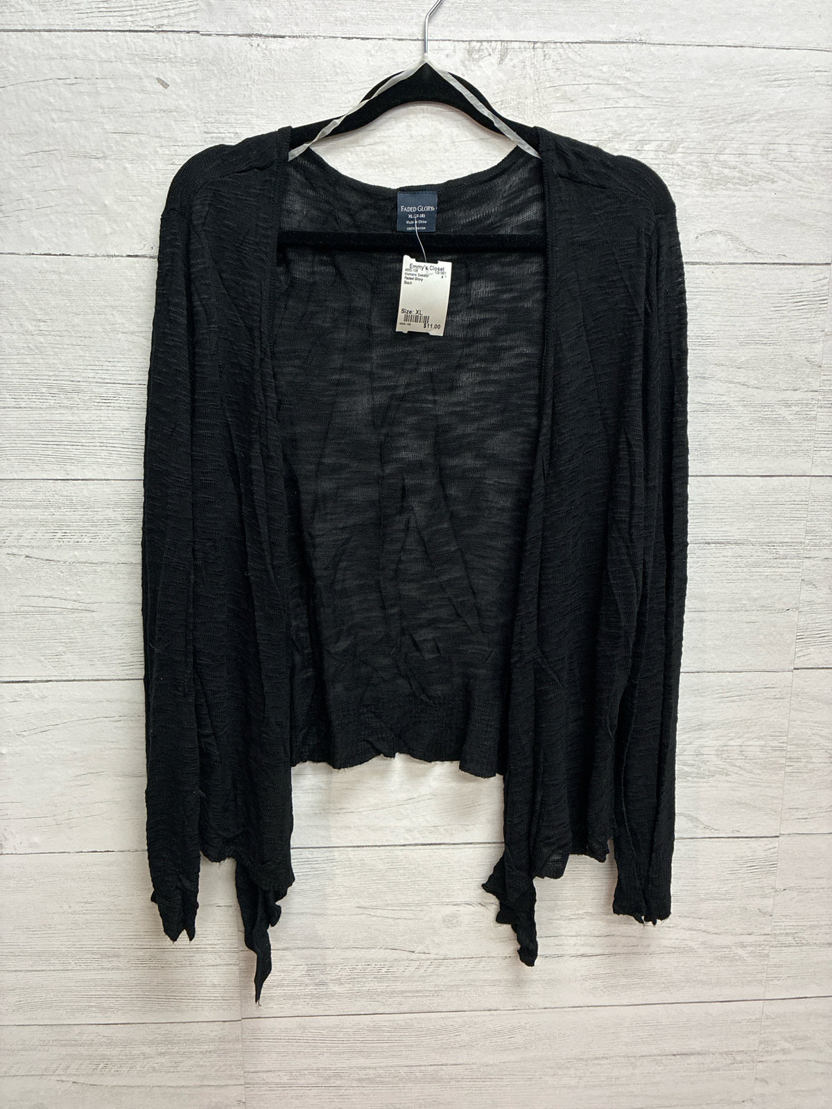 Size XL Faded Glory Black Womens Sweater