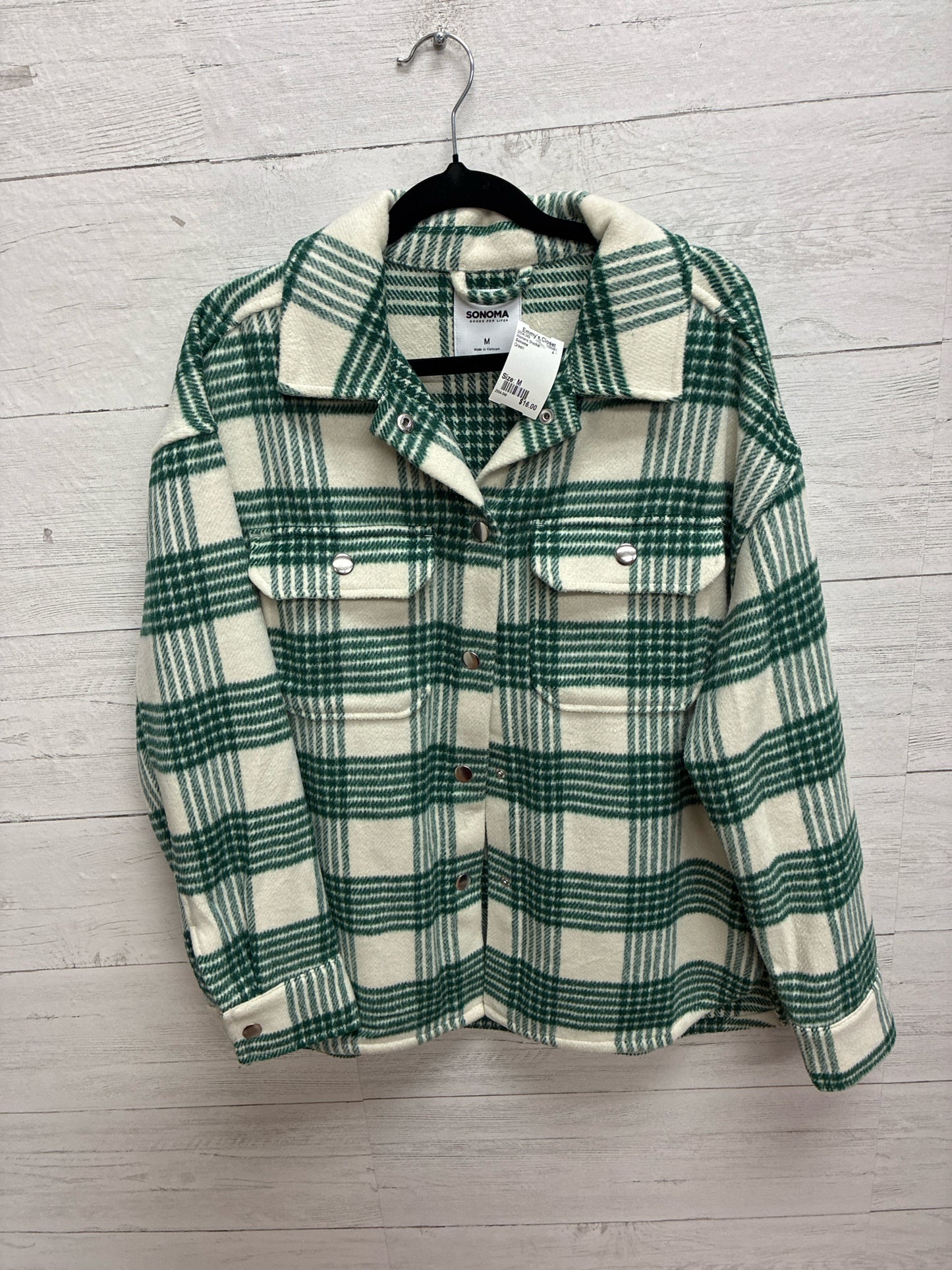 Size M Sonoma Green Womens Shacket