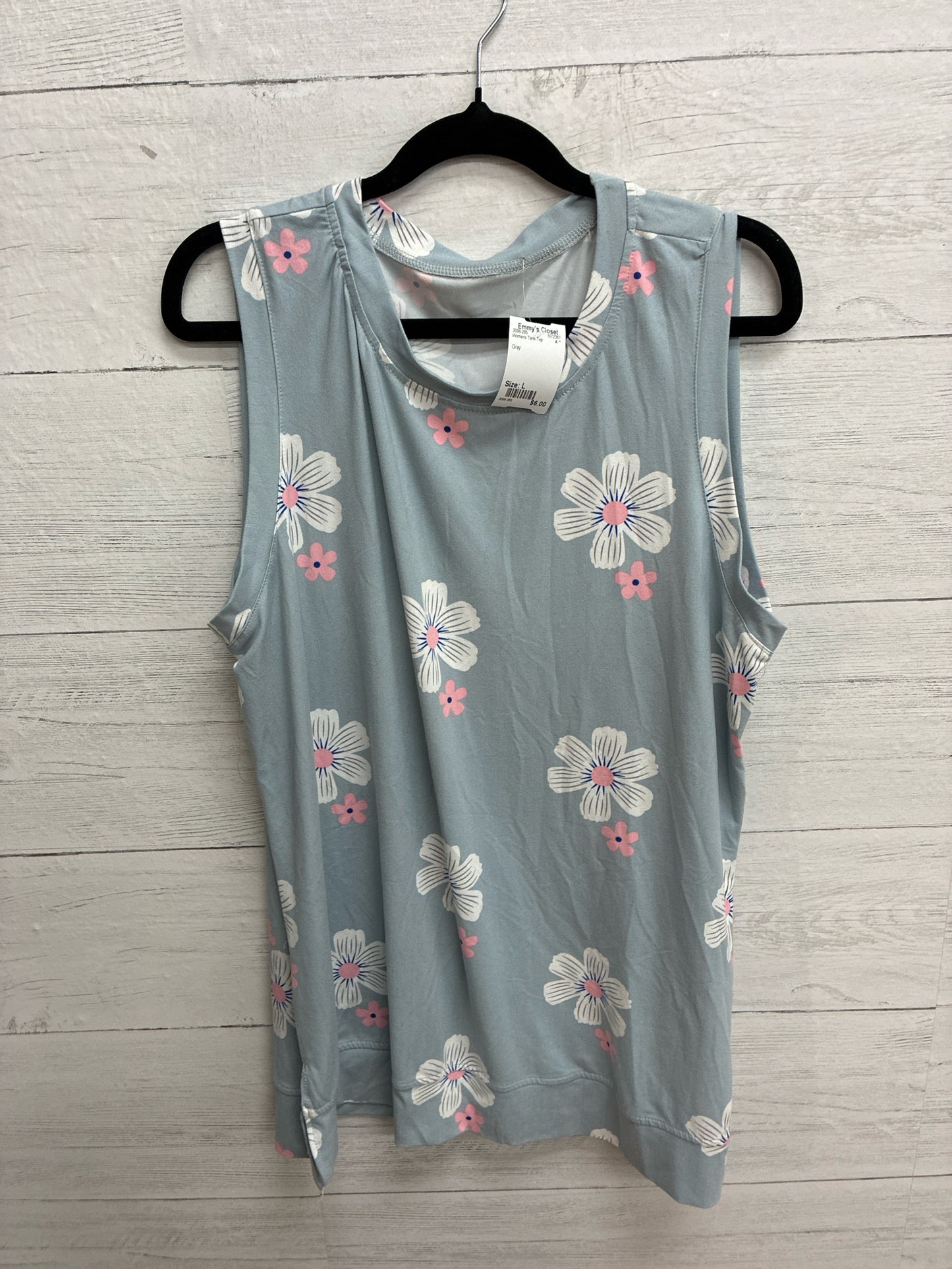 Size L Gray Womens Tank-Top