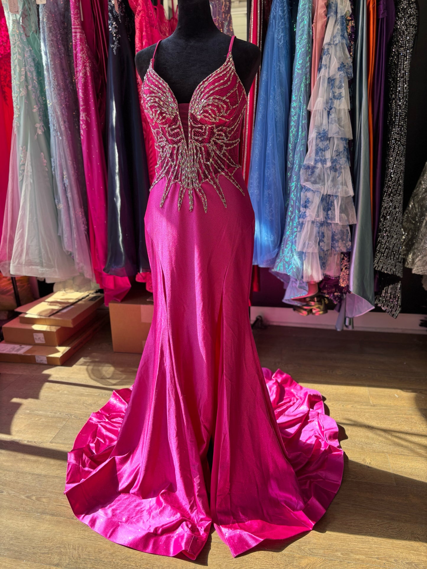 Size 2 Emmi's Elegance Fuschia GOWN