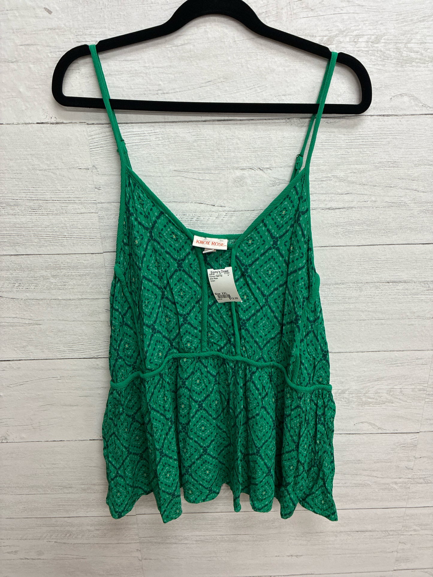 Size XXL knox Rose Green Womens Tank-Top