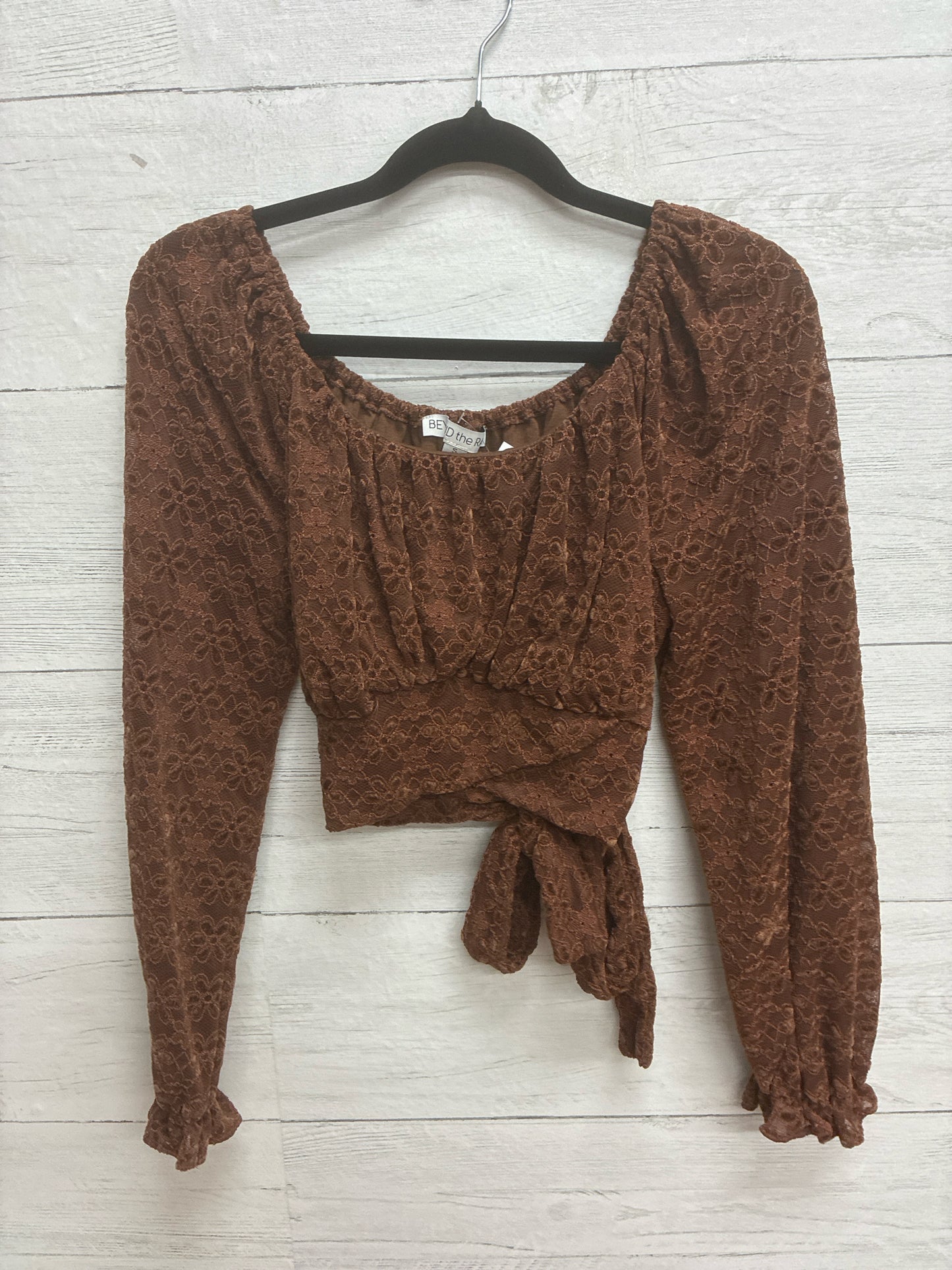 Size S Beyond The Radar Brown Womens Shirt