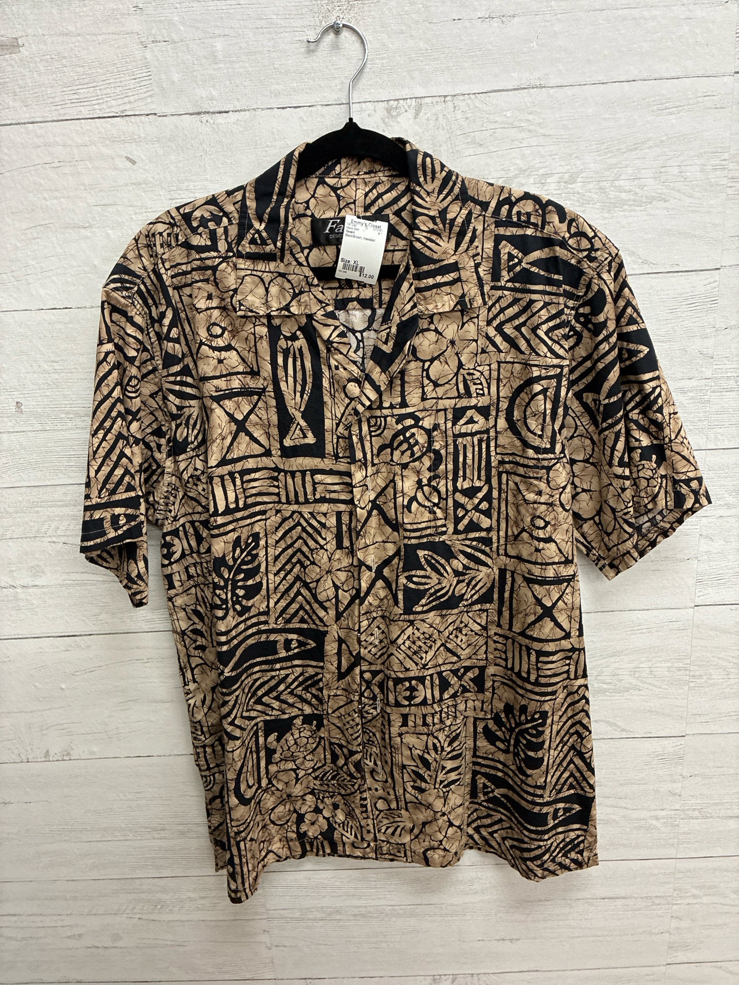 Size XL Favant Black/Brown Mens Shirt