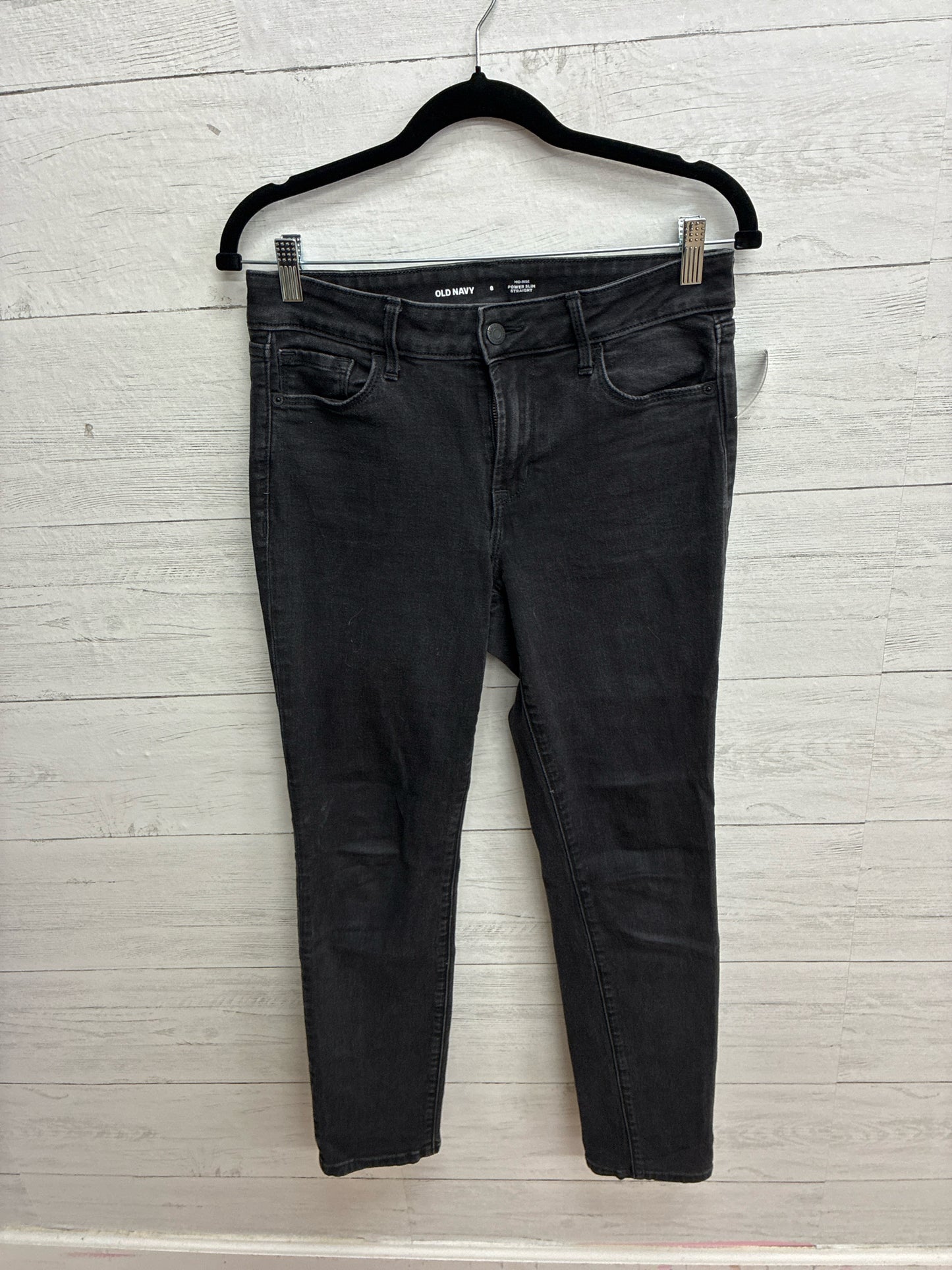 Size 8 Old Navy Black Denim Womens Jeans