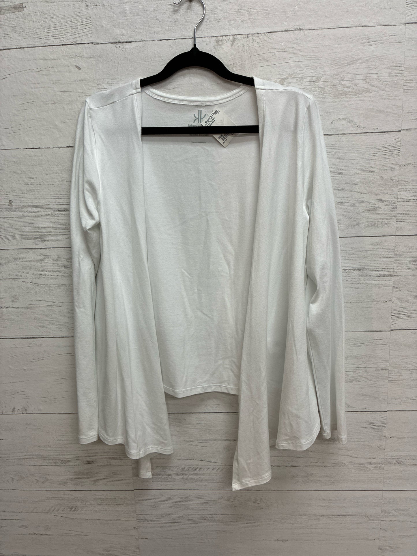 Size L Krimson Klover White Womens Cardigan