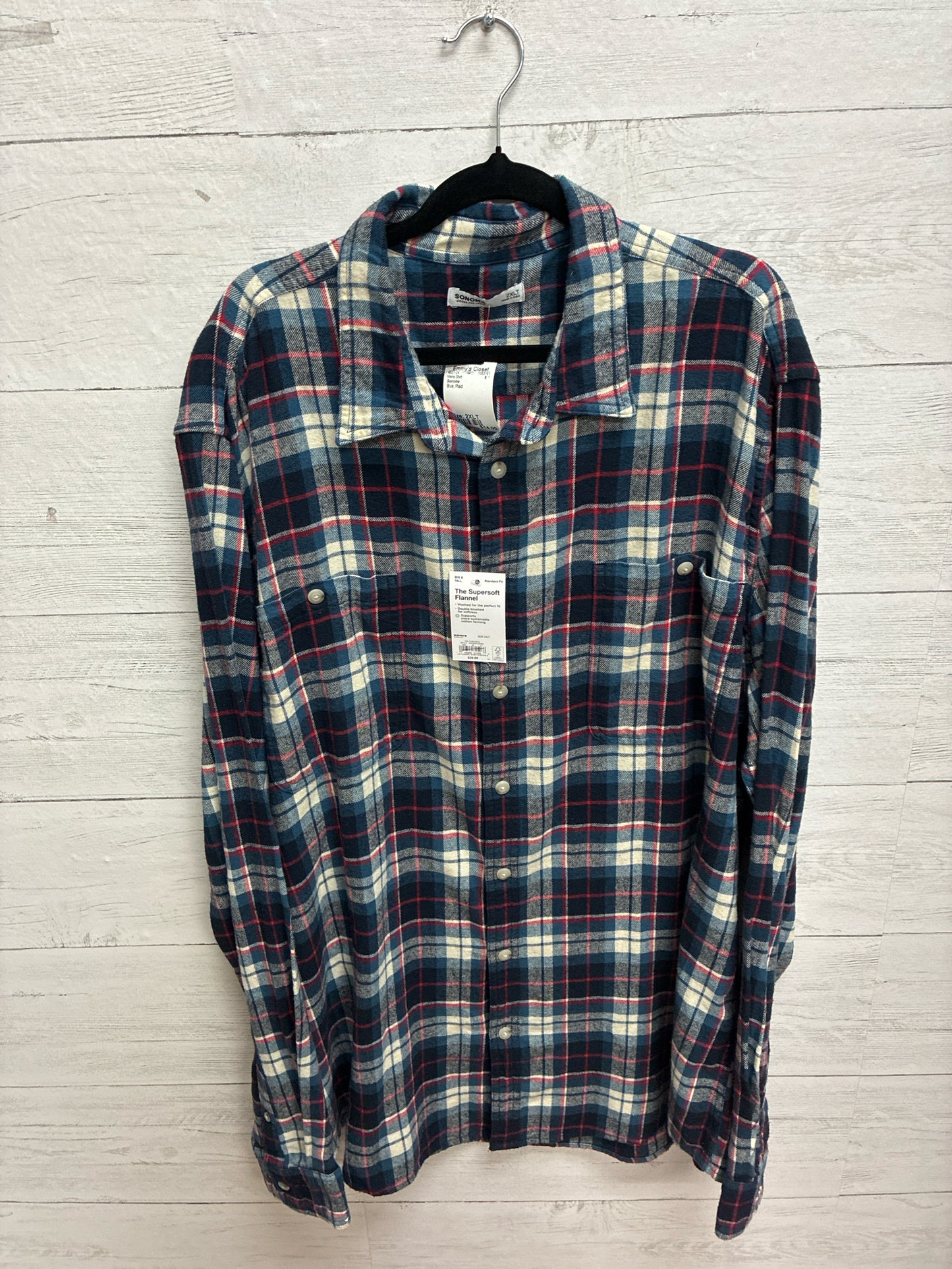 Size 2XLT Sonoma Blue Mens Shirt