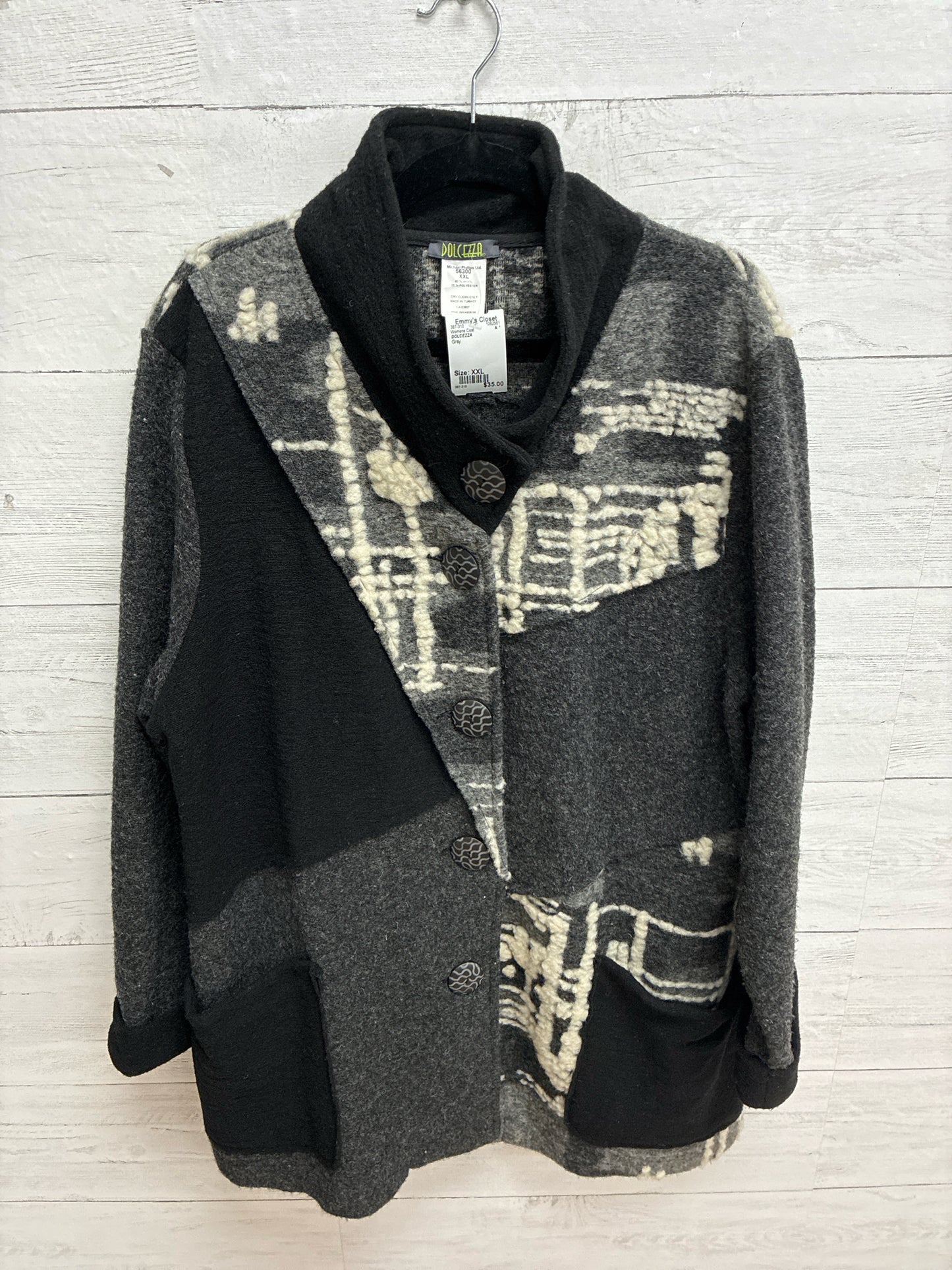Size XXL DOLCEZZA Gray Womens Coat