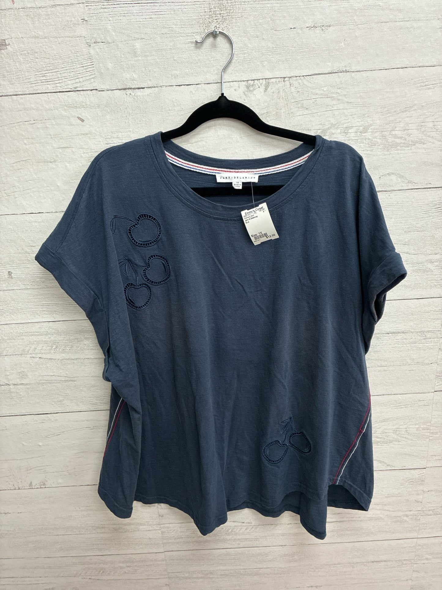 Size 1X Jane & Delancey Blue Womens Shirt