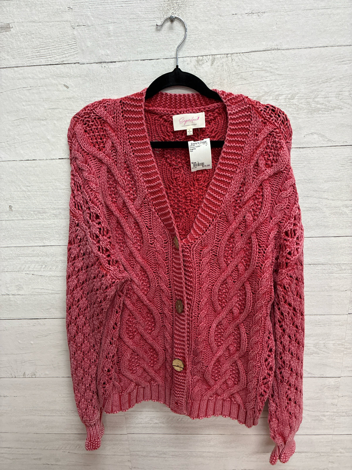 Size L Sugarfox Red Womens Sweater