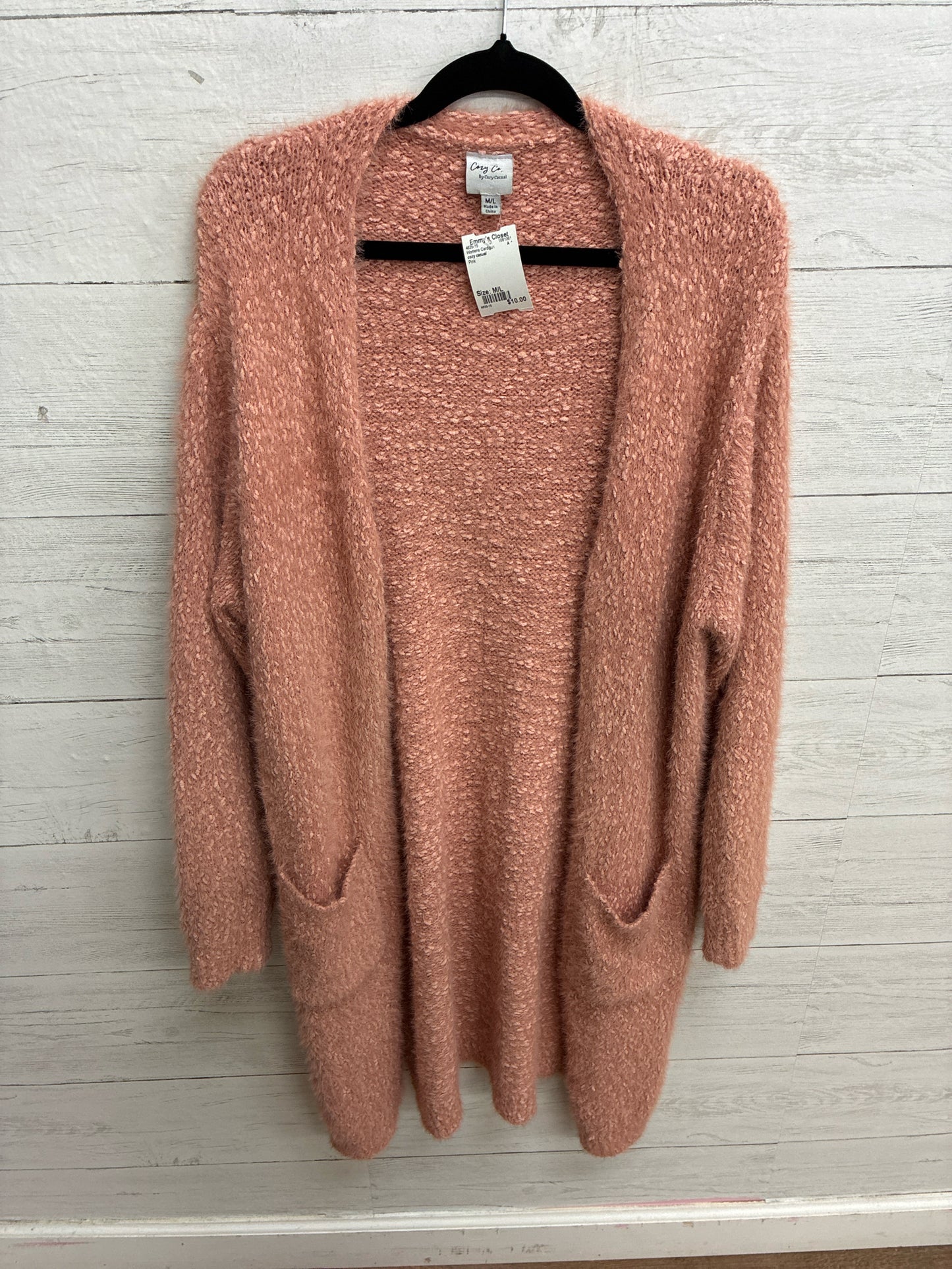 Size M/L cozy casual Pink Womens Cardigan